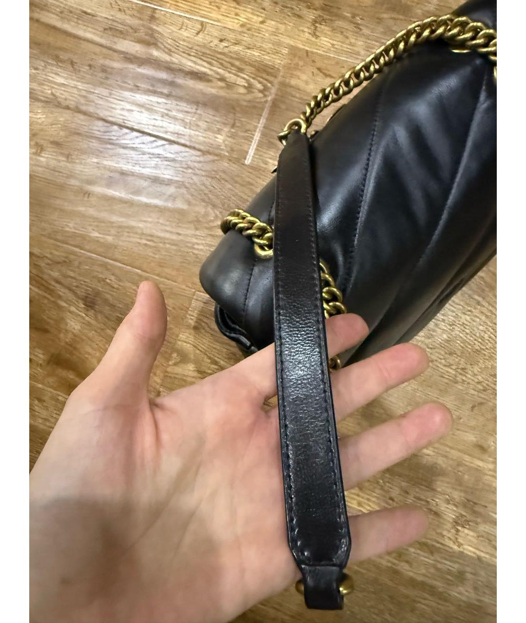 PINKO Черная кожаная сумка через плечо, фото 8