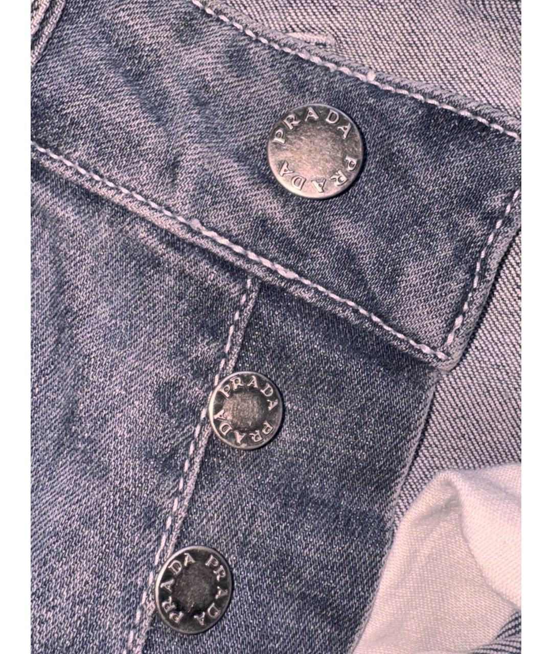 PRADA Антрацитовые хлопко-эластановые джинсы скинни, фото 3