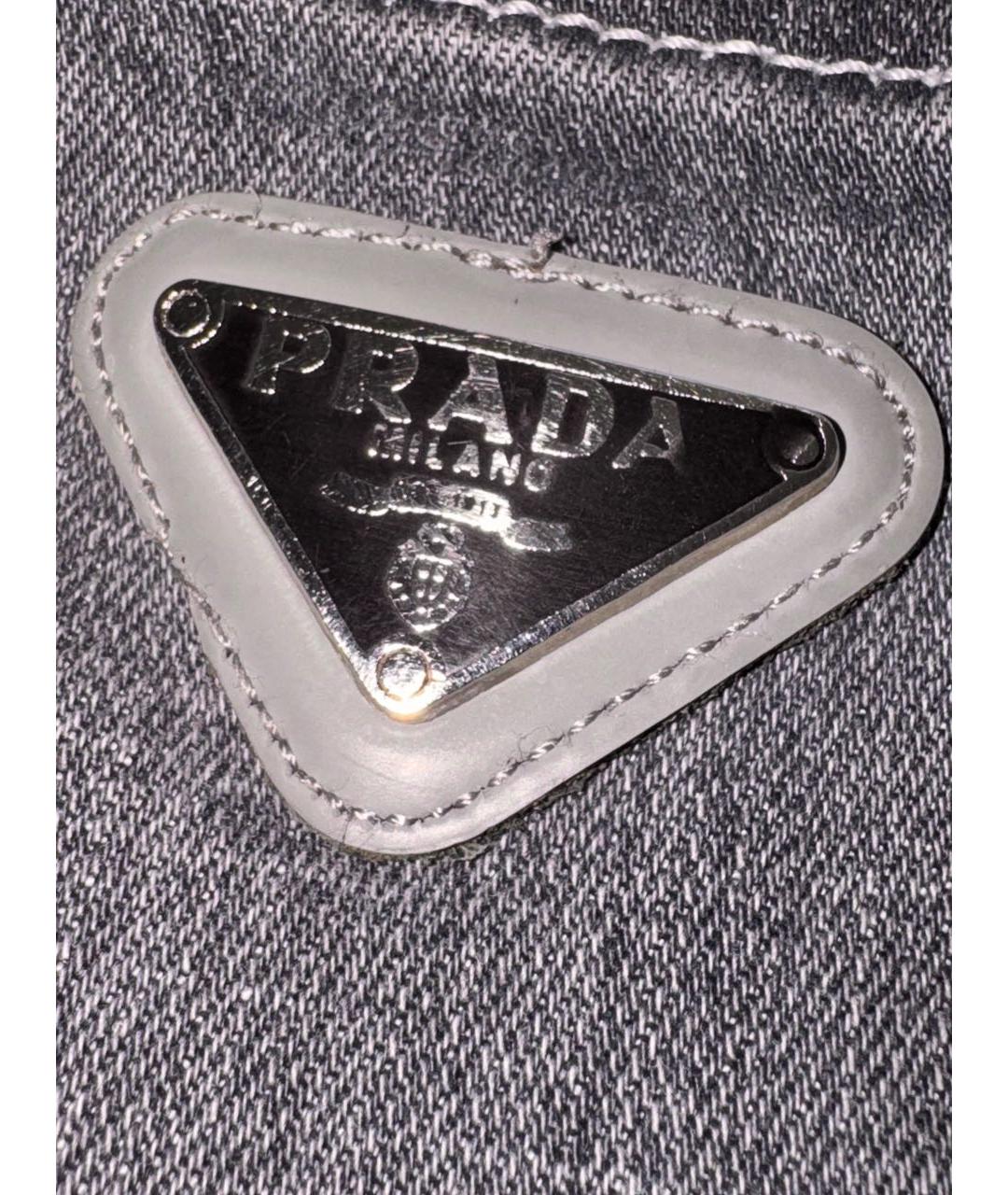 PRADA Антрацитовые хлопко-эластановые джинсы скинни, фото 4