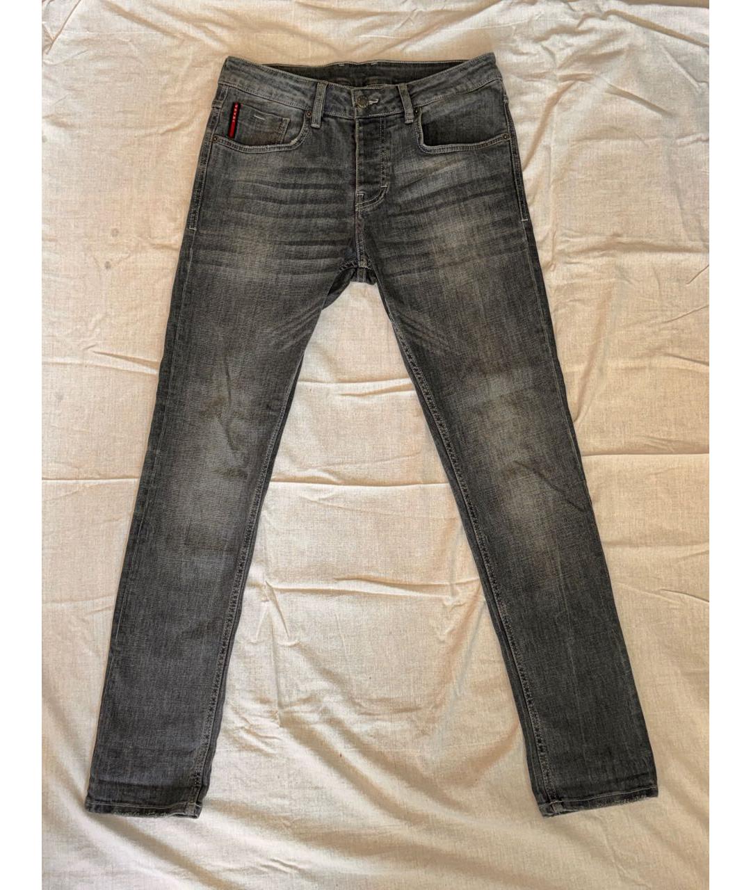 PRADA Антрацитовые хлопко-эластановые джинсы скинни, фото 8