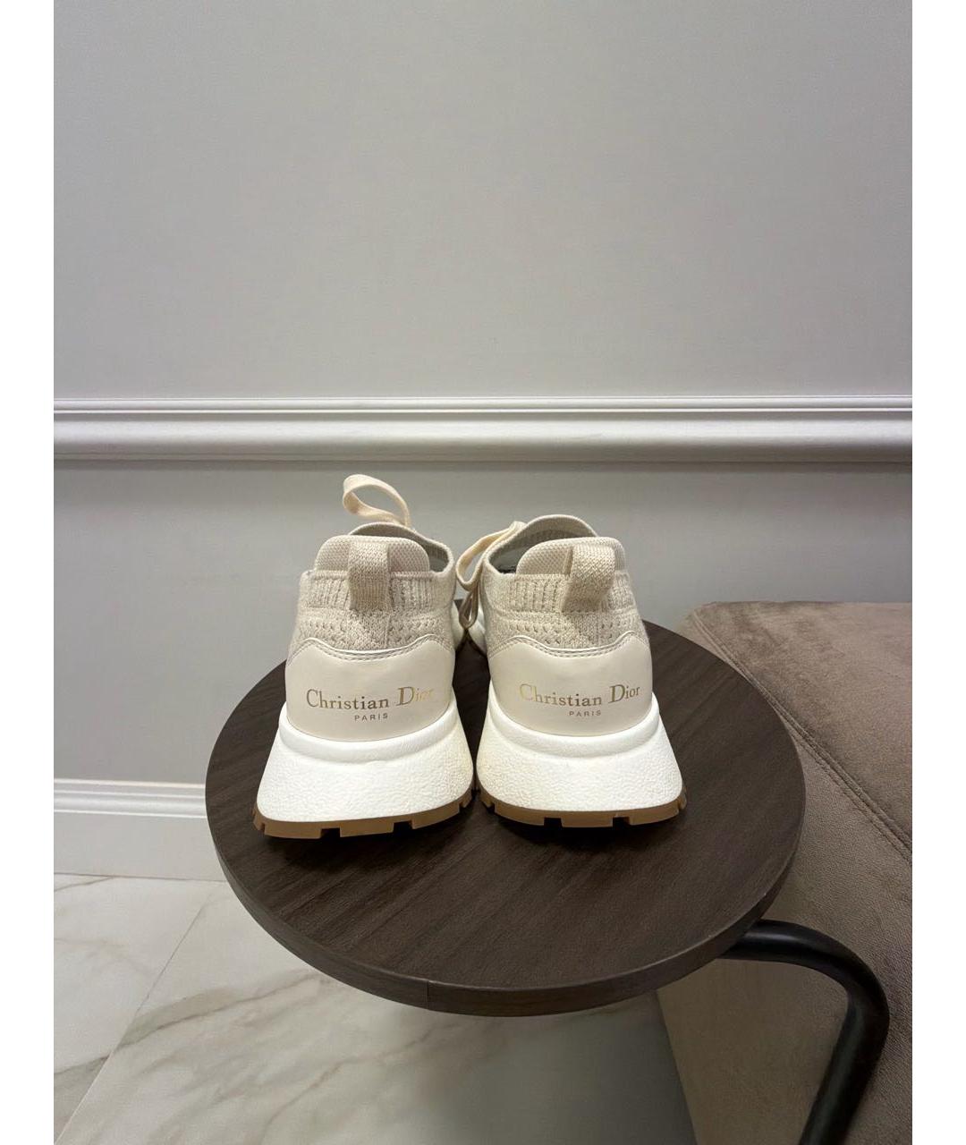 CHRISTIAN DIOR Бежевые кеды, фото 4