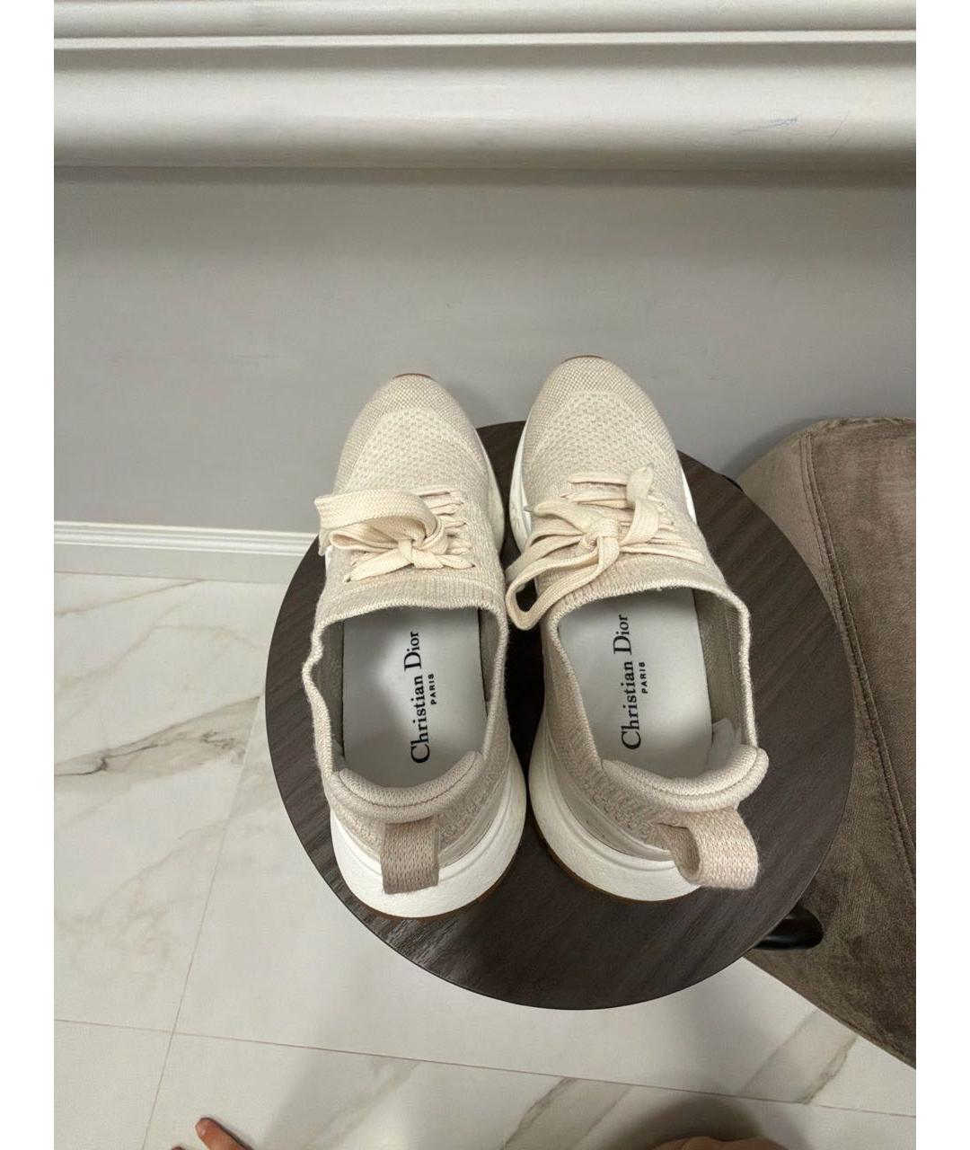 CHRISTIAN DIOR Бежевые кеды, фото 3
