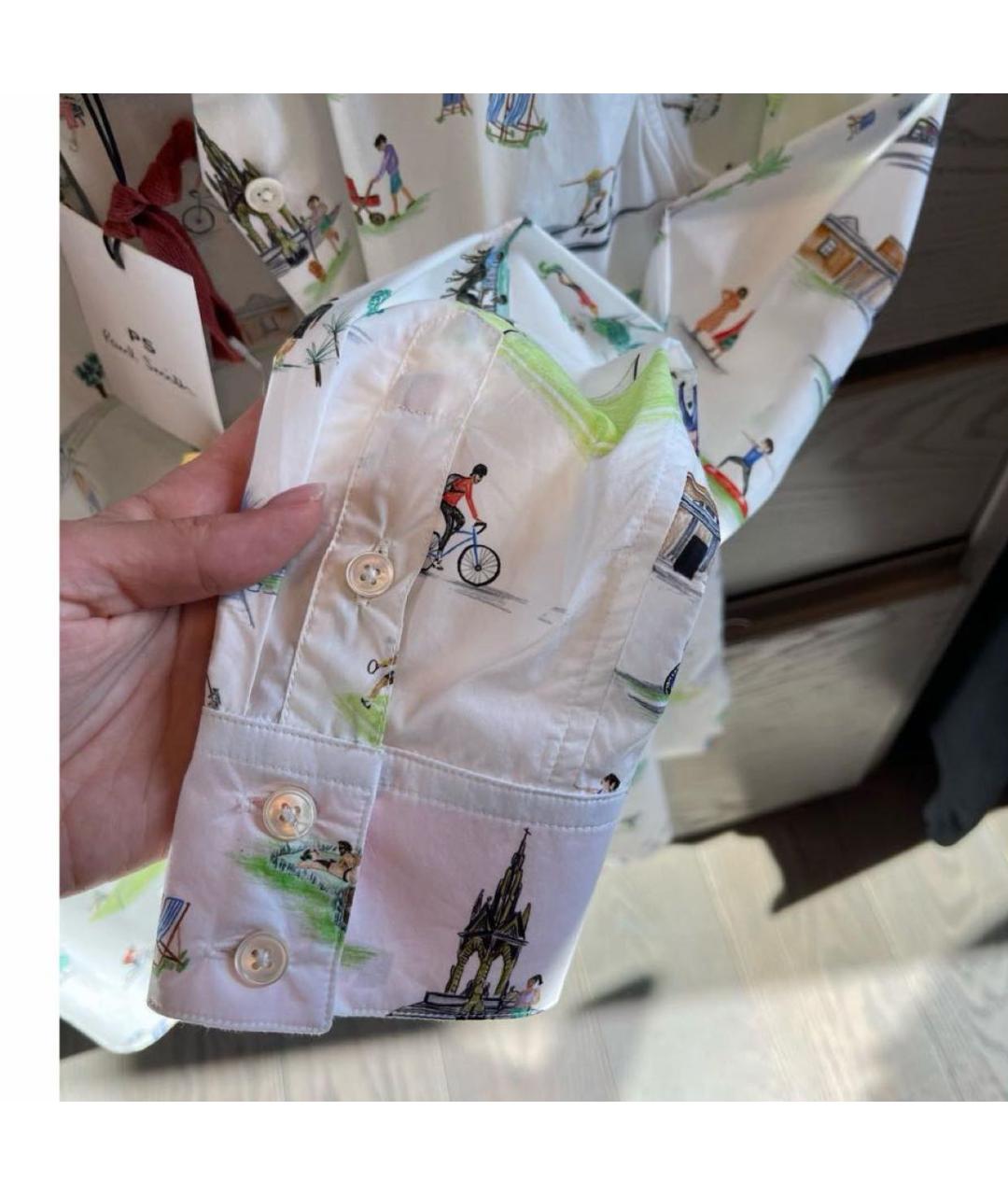 PAUL SMITH Белая хлопковая рубашка, фото 5