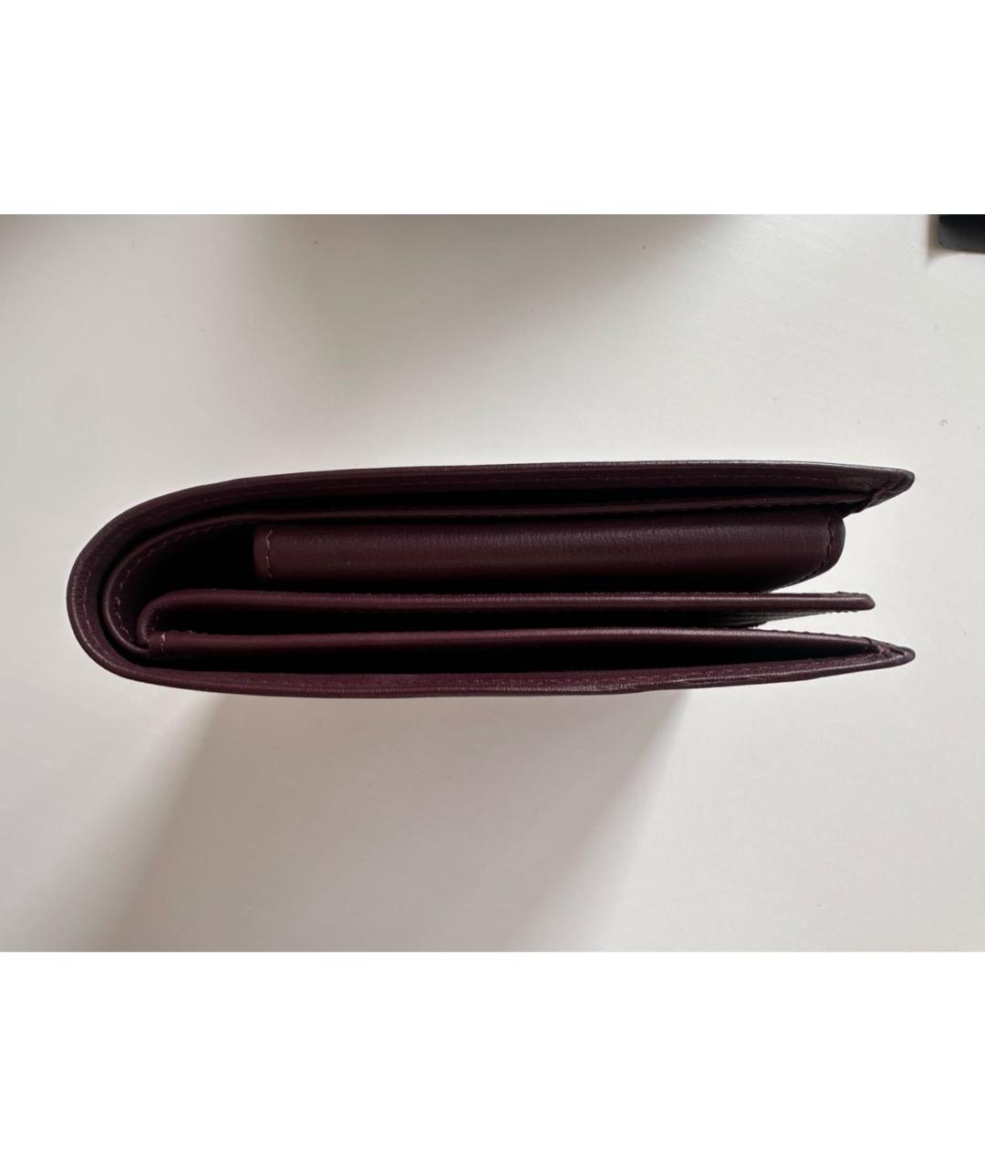 CARTIER Бордовый кожаный кошелек, фото 5