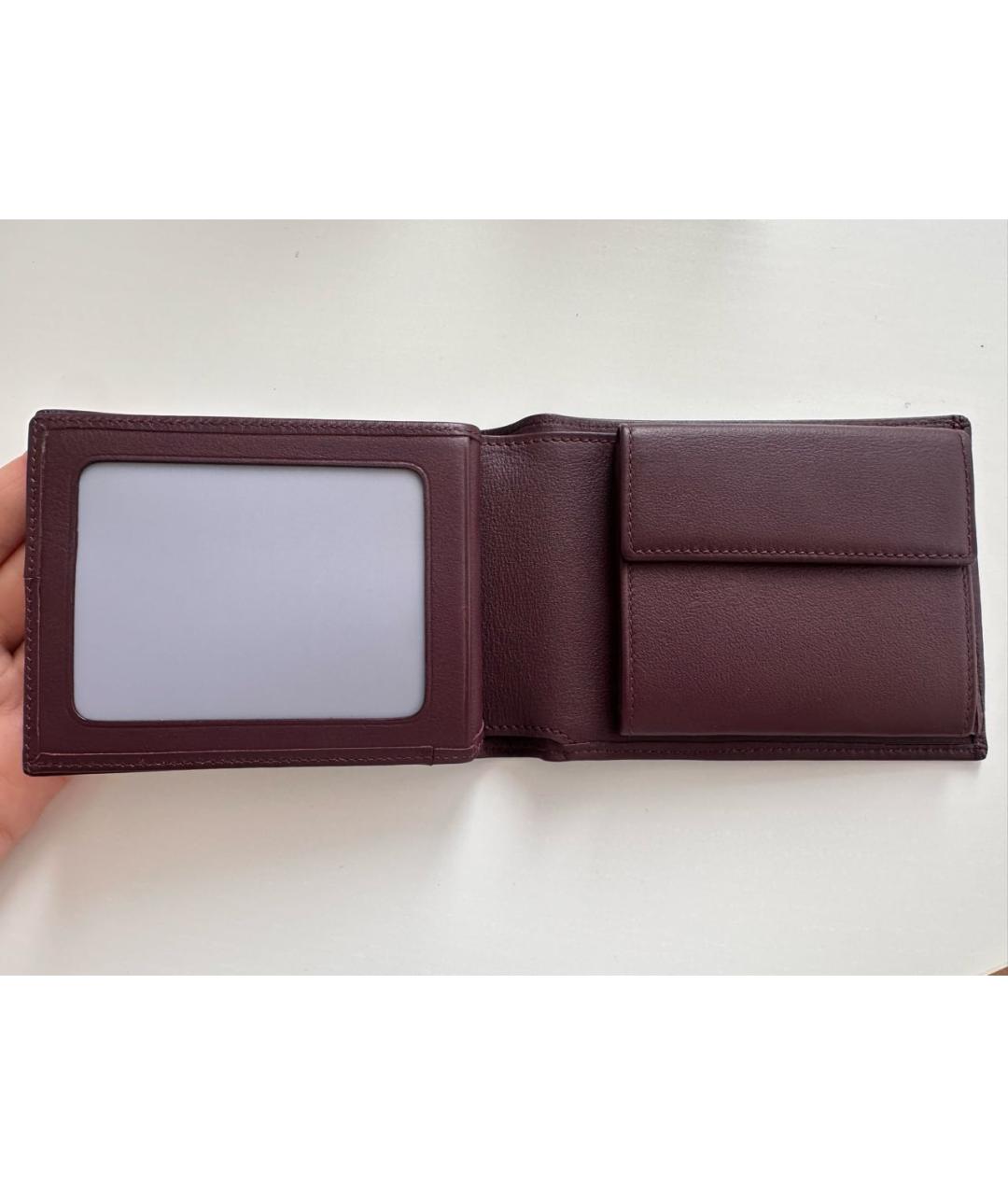 CARTIER Бордовый кожаный кошелек, фото 4