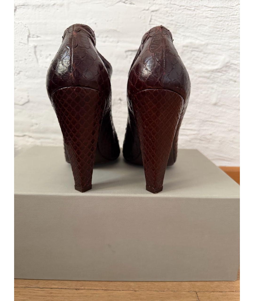 BALENCIAGA Коричневые ботильоны из экзотической кожи, фото 2