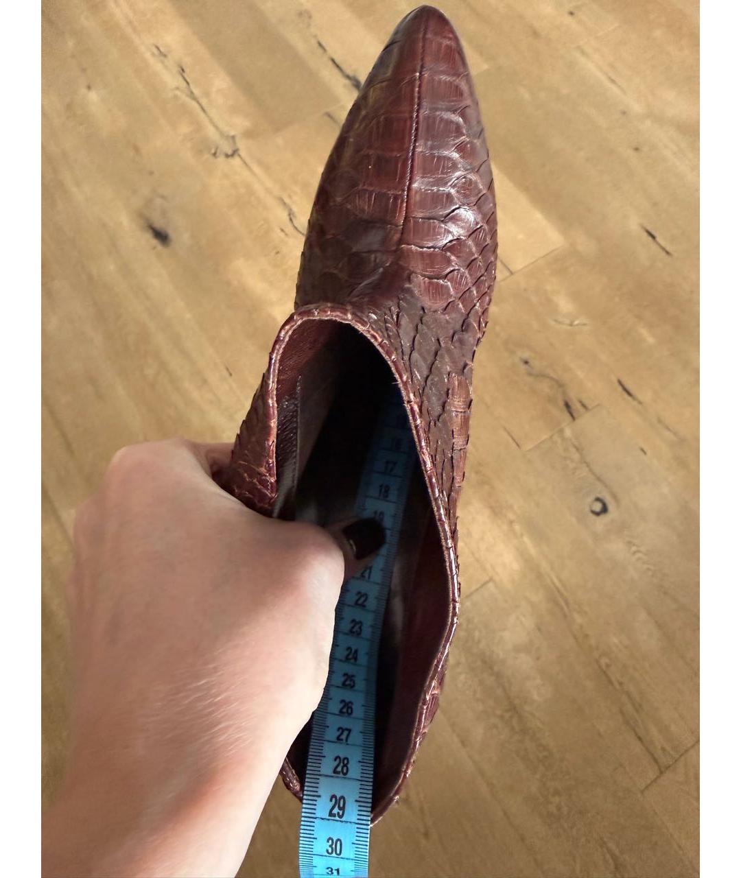 BALENCIAGA Коричневые ботильоны из экзотической кожи, фото 4