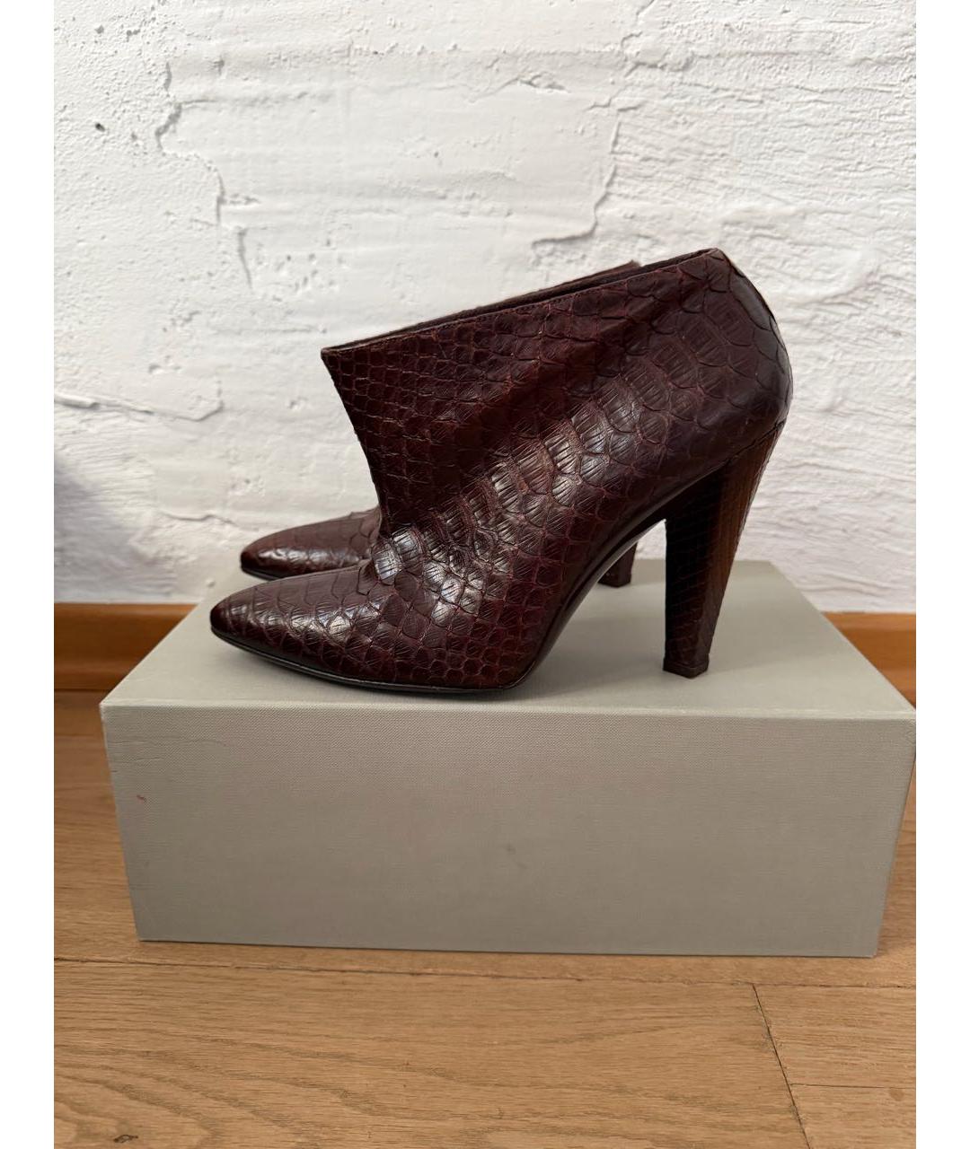 BALENCIAGA Коричневые ботильоны из экзотической кожи, фото 3