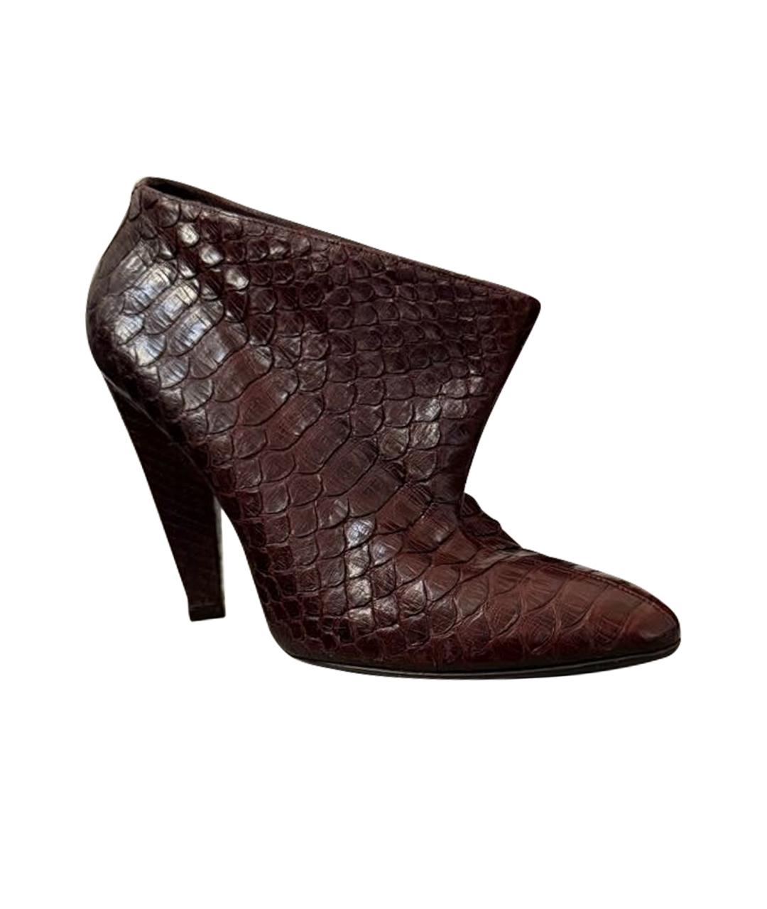 BALENCIAGA Коричневые ботильоны из экзотической кожи, фото 7