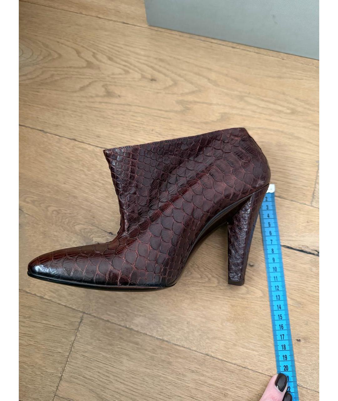 BALENCIAGA Коричневые ботильоны из экзотической кожи, фото 5