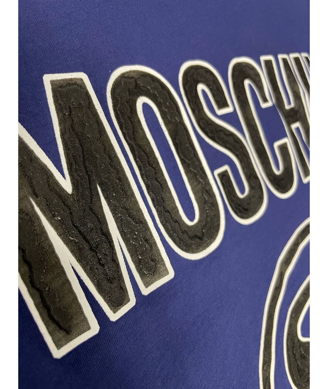 MOSCHINO Синяя хлопковая футболка, фото 4