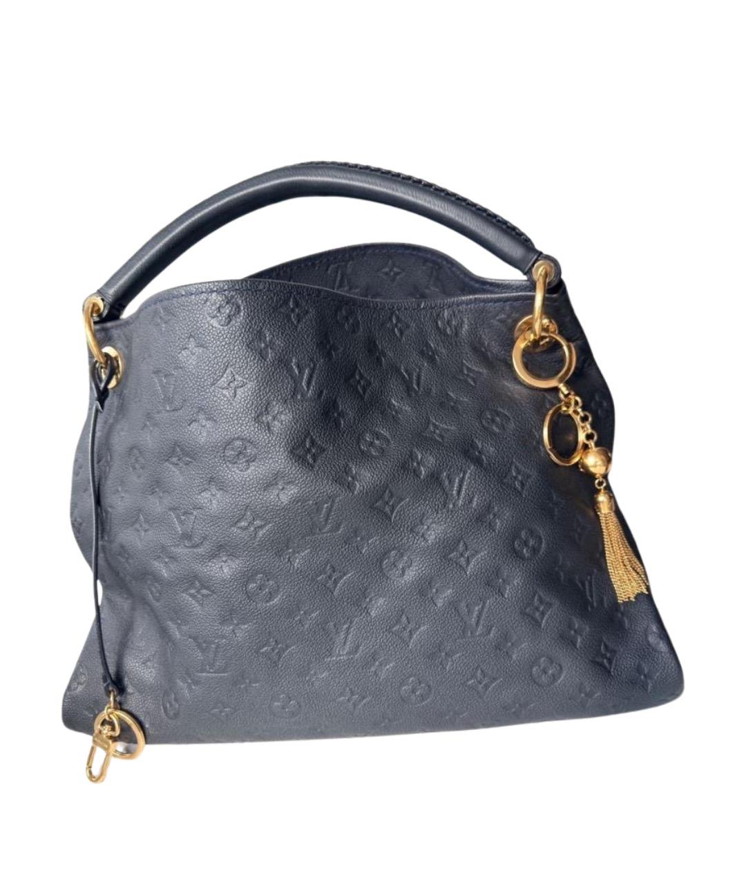 LOUIS VUITTON Темно-синяя кожаная сумка через плечо, фото 1