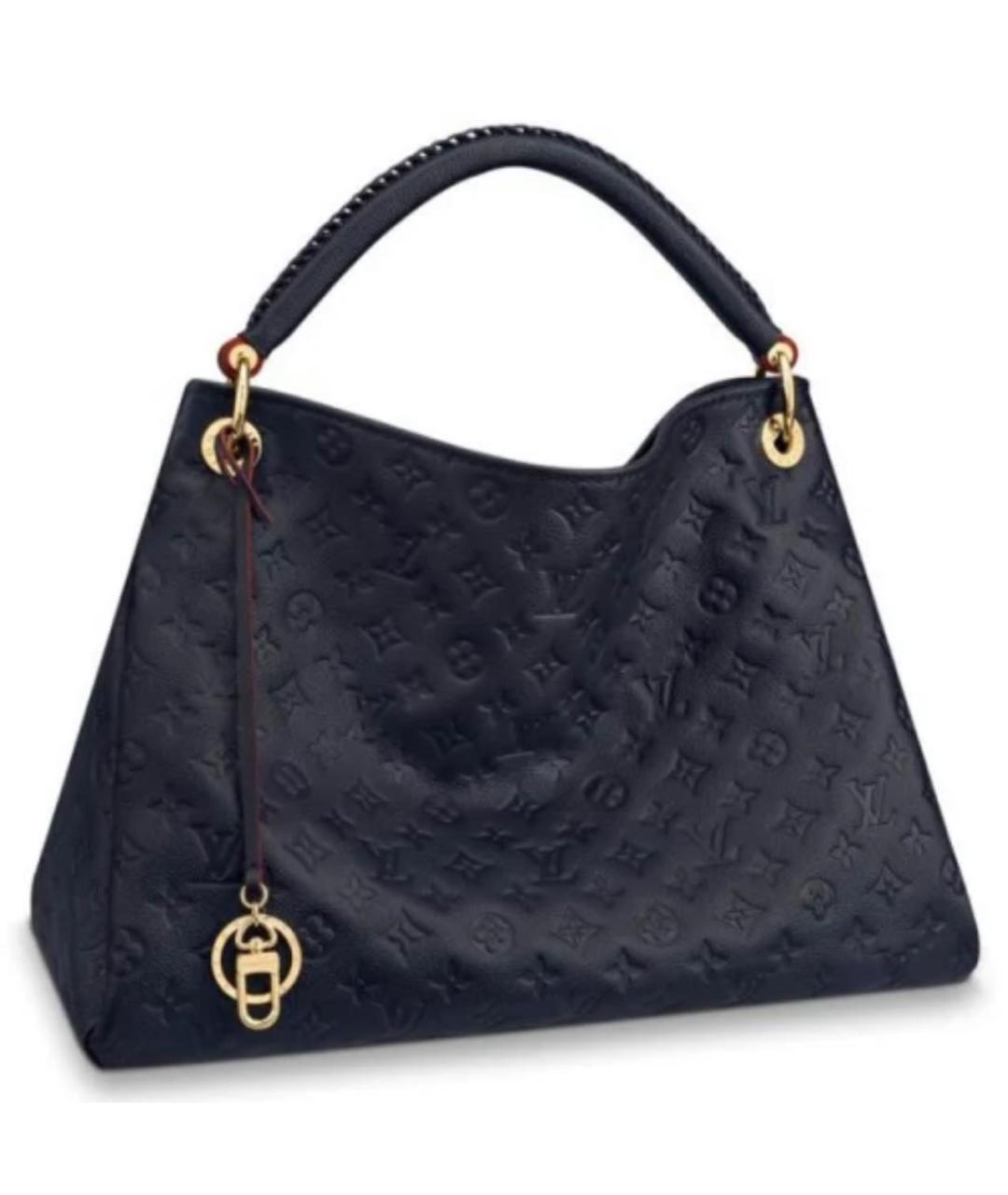 LOUIS VUITTON Темно-синяя кожаная сумка через плечо, фото 5