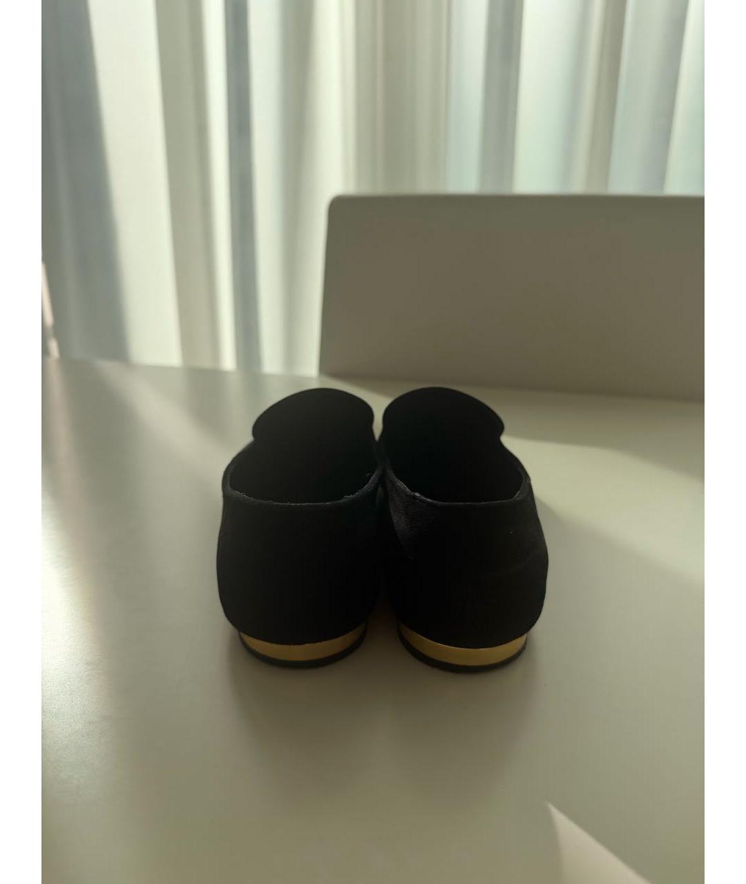 LOUIS VUITTON Черные замшевые лоферы, фото 4