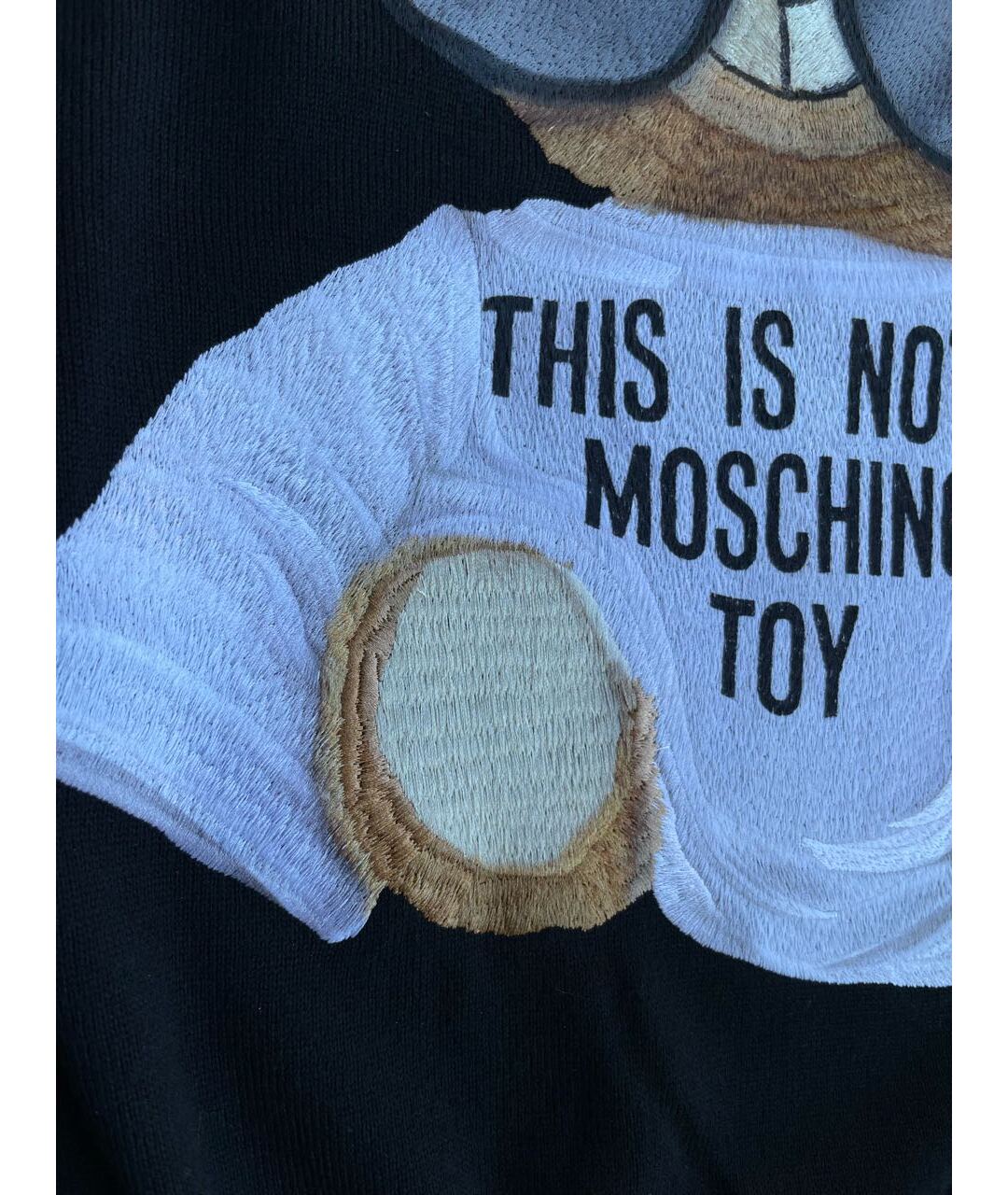 MOSCHINO Черный шерстяной джемпер / свитер, фото 4