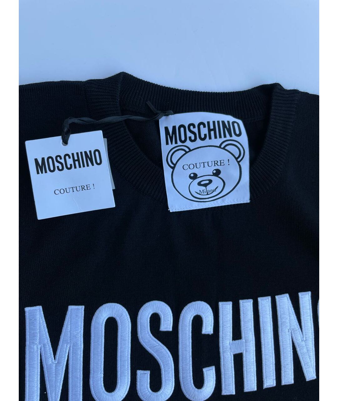 MOSCHINO Черный шерстяной джемпер / свитер, фото 3