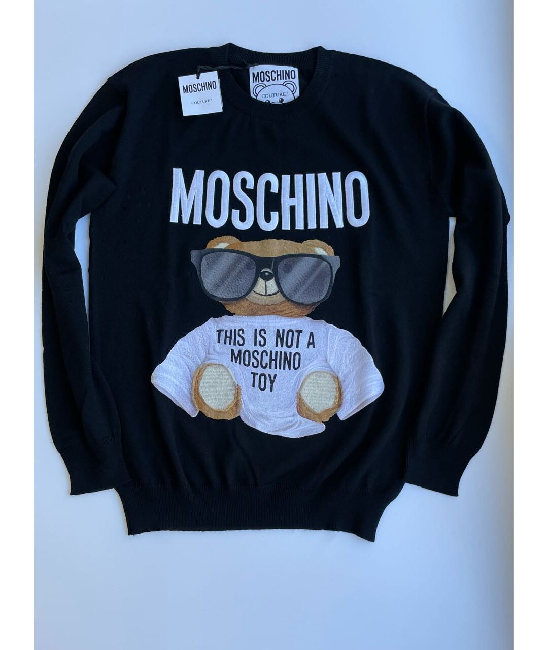 MOSCHINO Черный шерстяной джемпер / свитер, фото 9