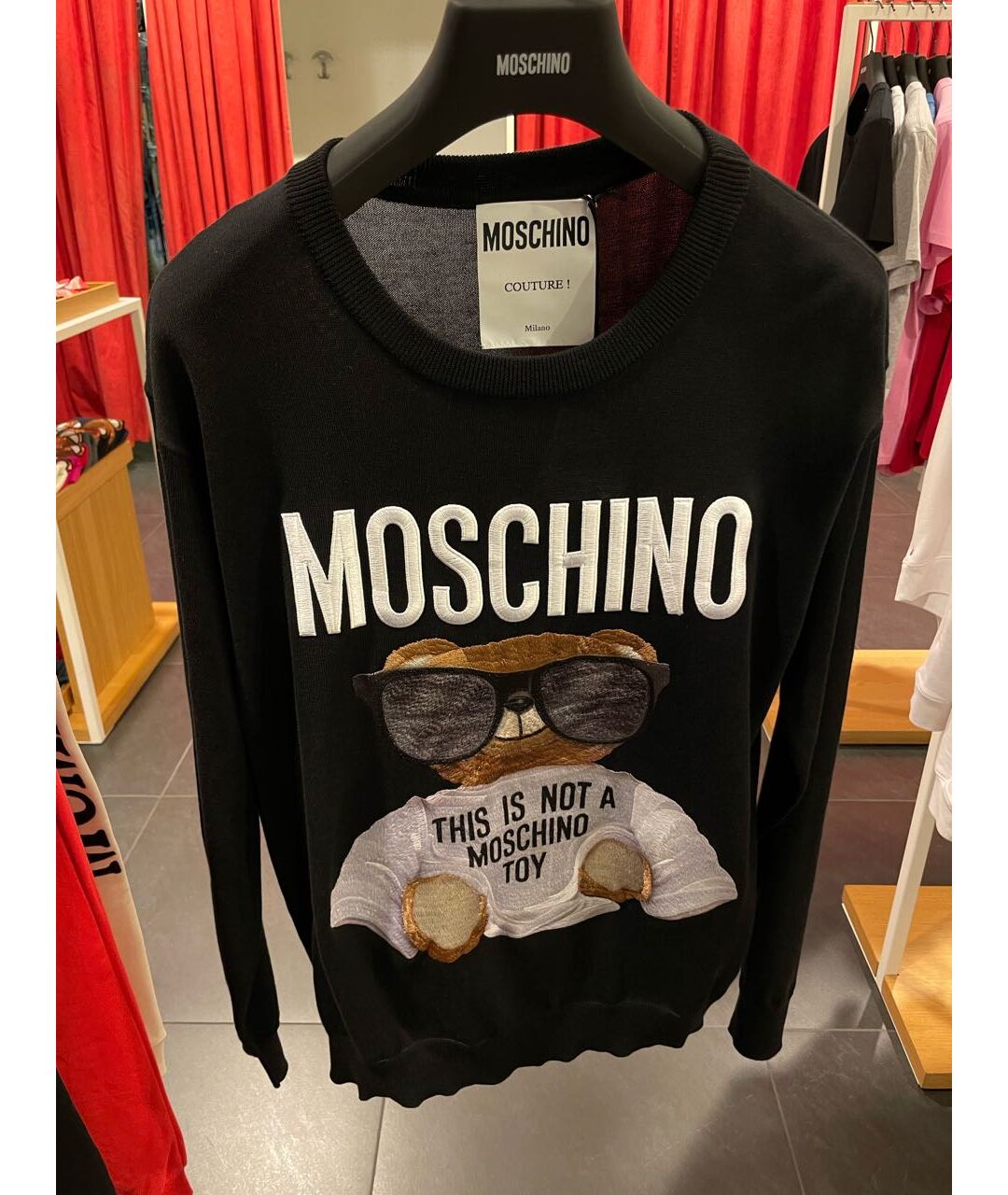 MOSCHINO Черный шерстяной джемпер / свитер, фото 5