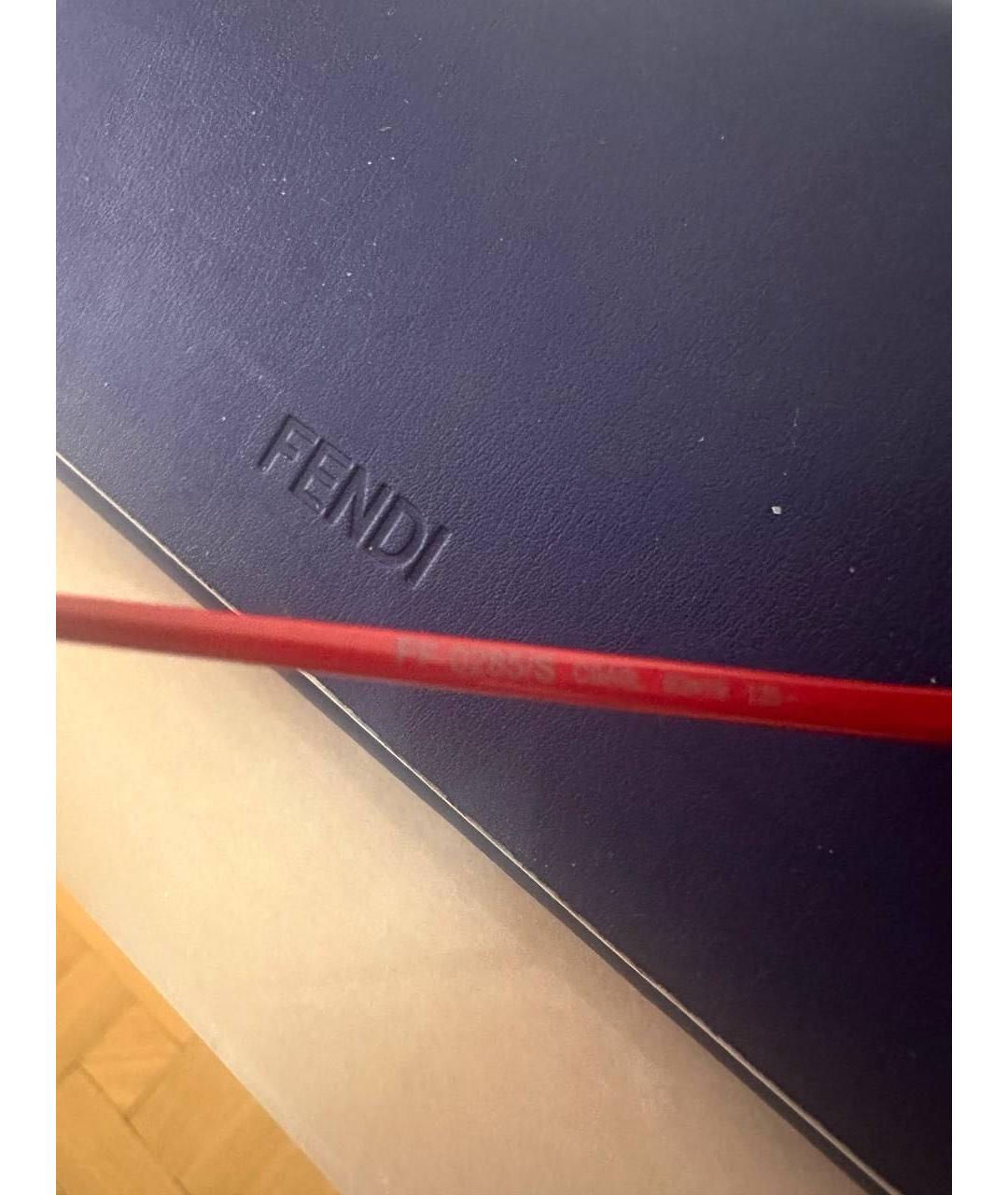 FENDI Красные металлические солнцезащитные очки, фото 5