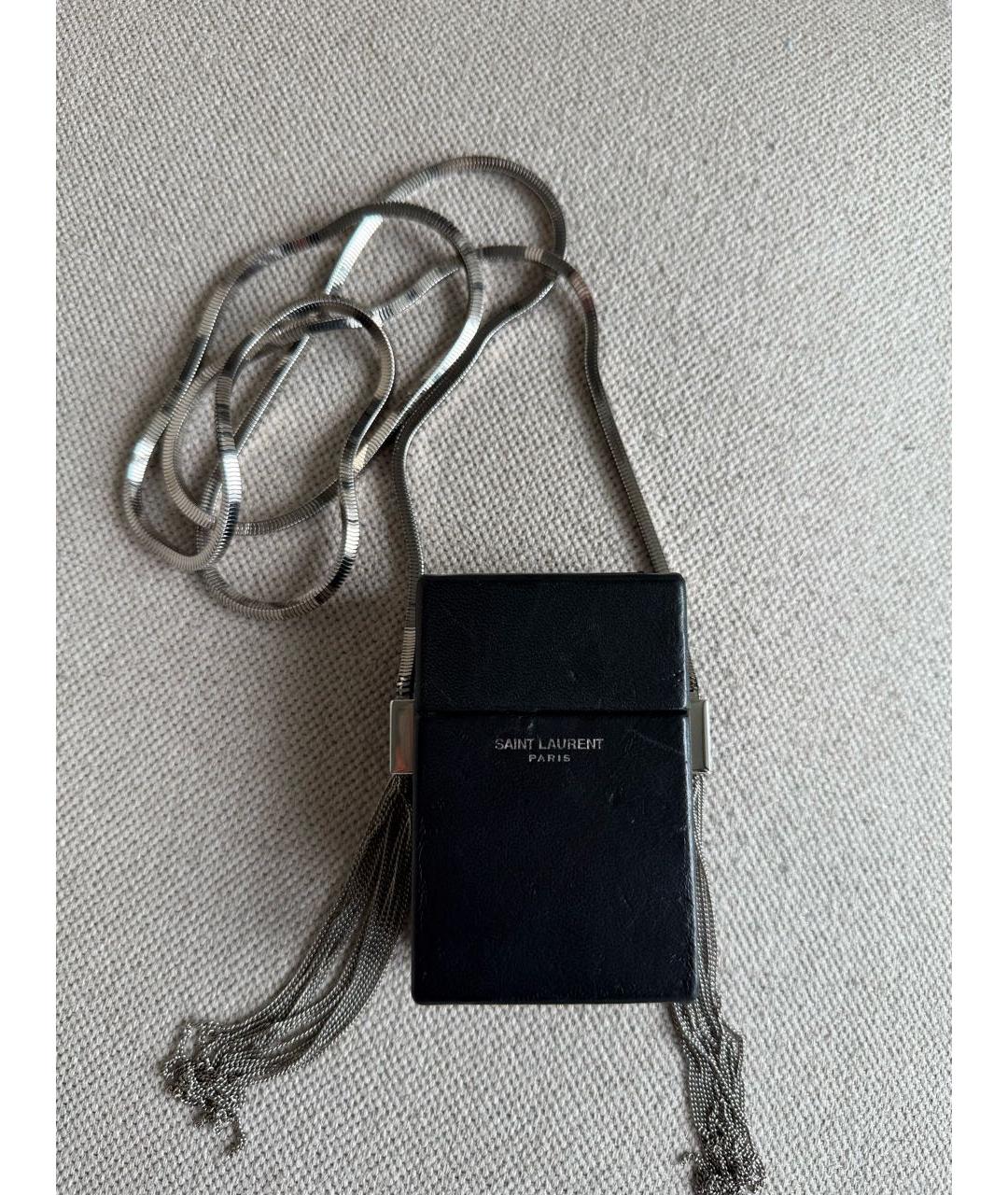 SAINT LAURENT Черная сумка через плечо, фото 2