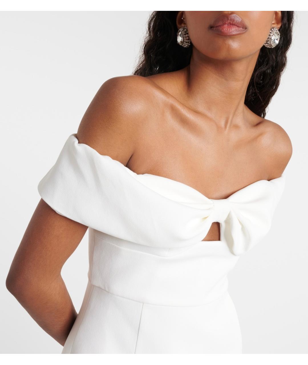 SELF-PORTRAIT Белое полиэстеровое коктейльное платье, фото 4