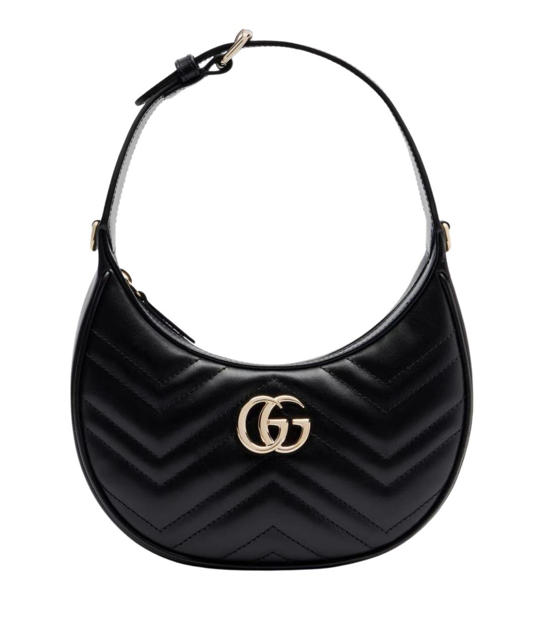 GUCCI Черная кожаная сумка через плечо, фото 1