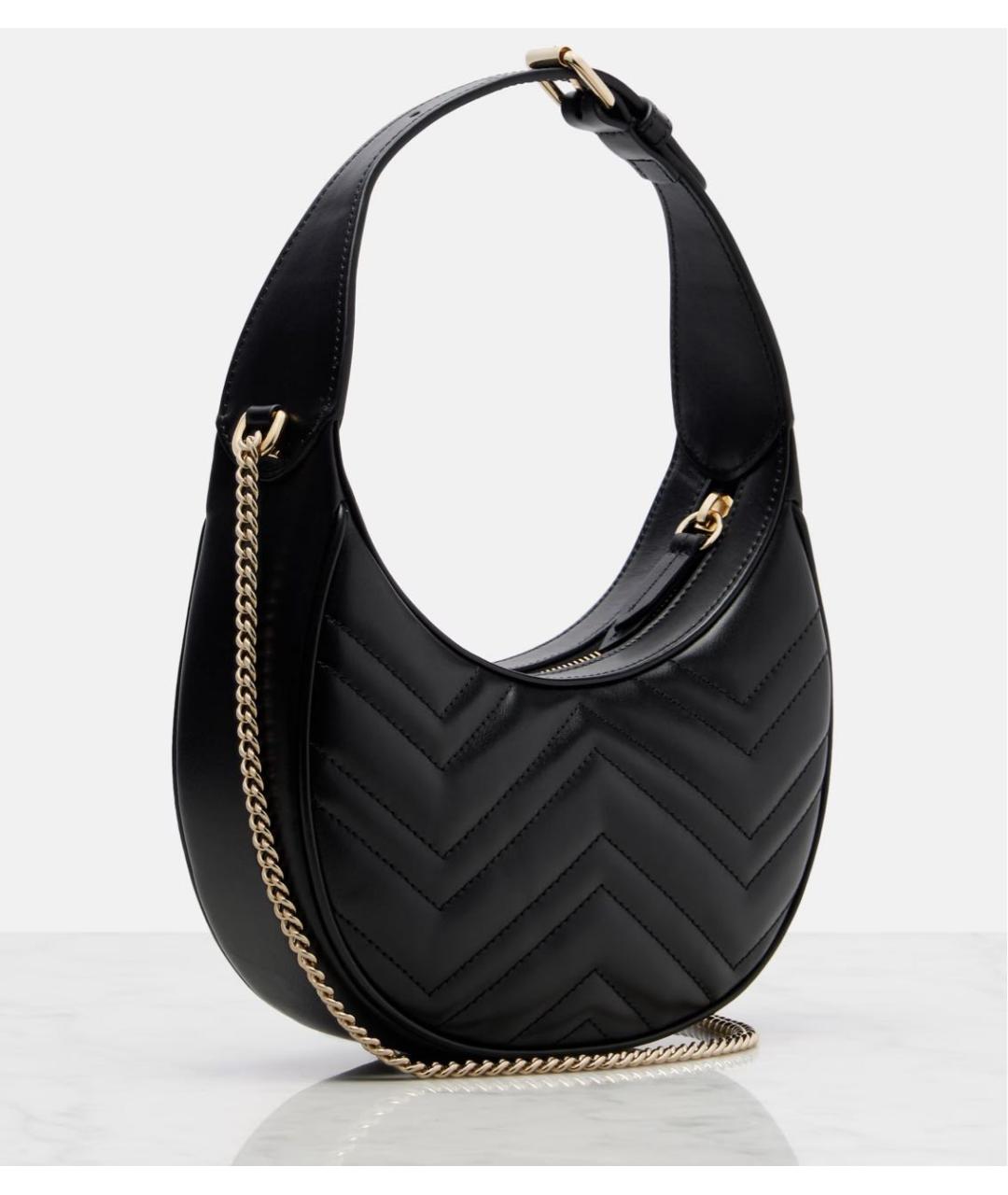 GUCCI Черная кожаная сумка через плечо, фото 3