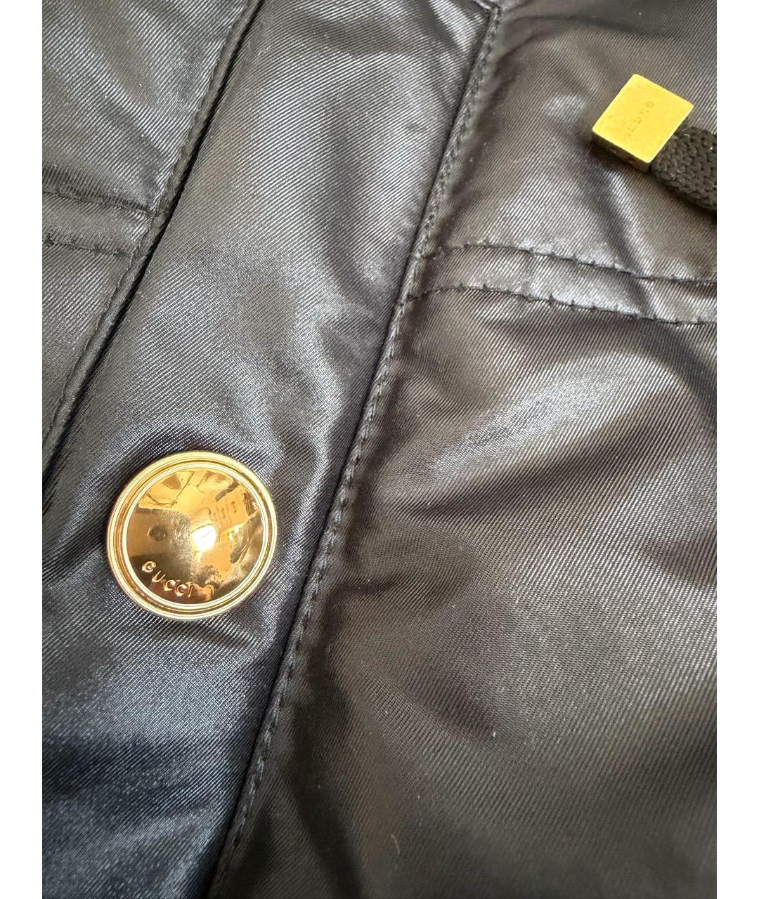 GUCCI Черный полиэстеровый пуховик, фото 4