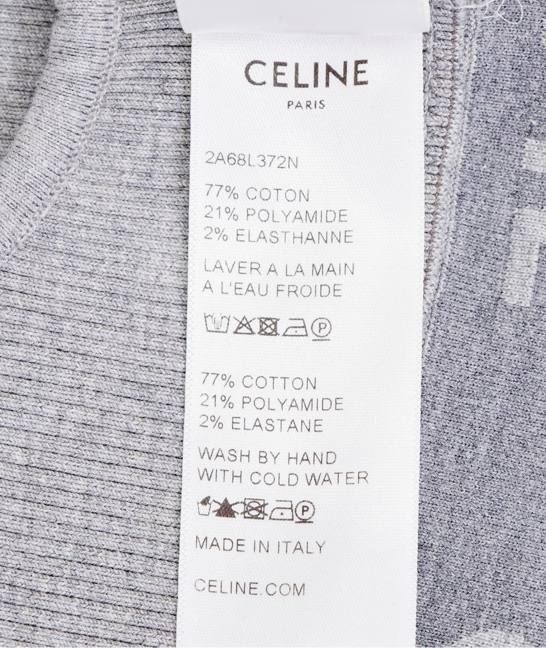 CELINE Серая хлопковая майка, фото 6