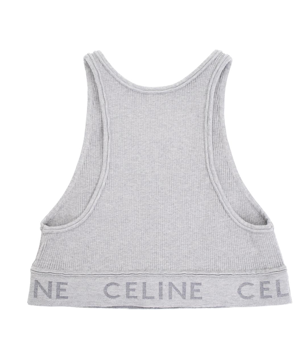 CELINE Серая хлопковая майка, фото 2
