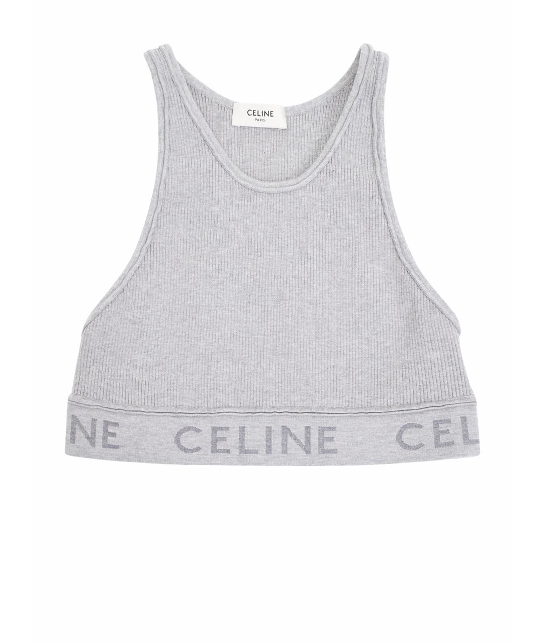 CELINE Серая хлопковая майка, фото 1