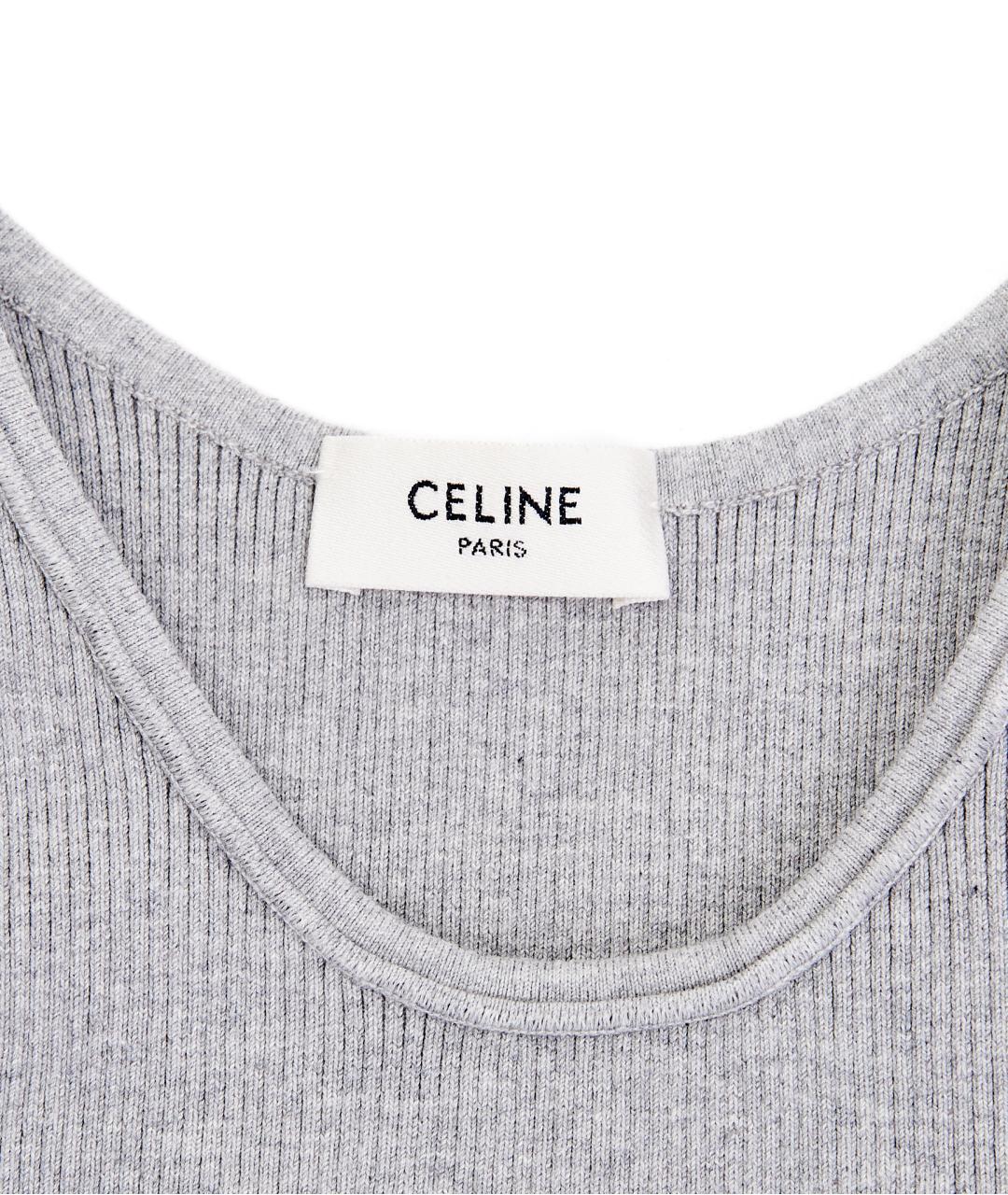 CELINE Серая хлопковая майка, фото 3