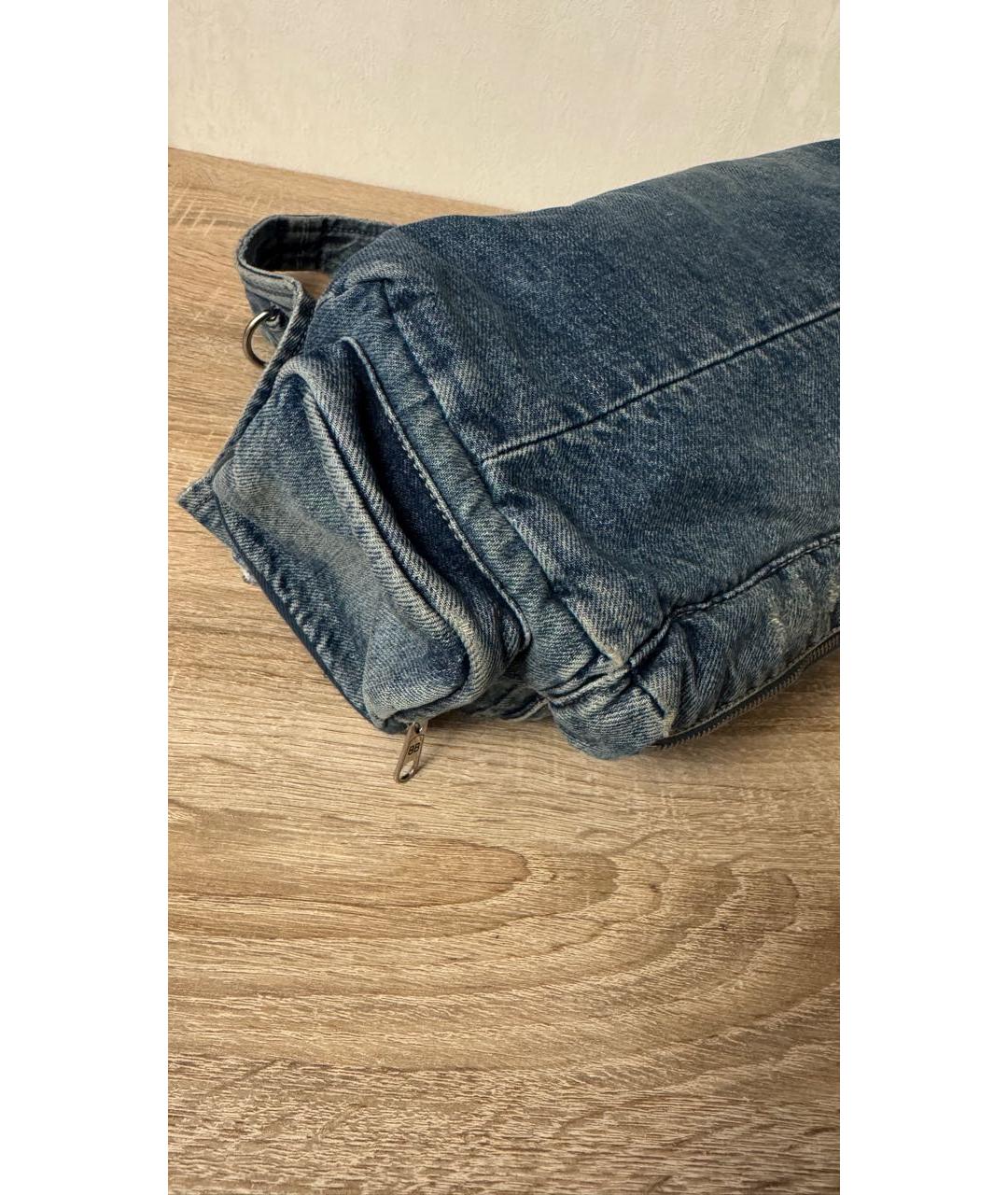 BALENCIAGA Синяя деним сумка через плечо, фото 5