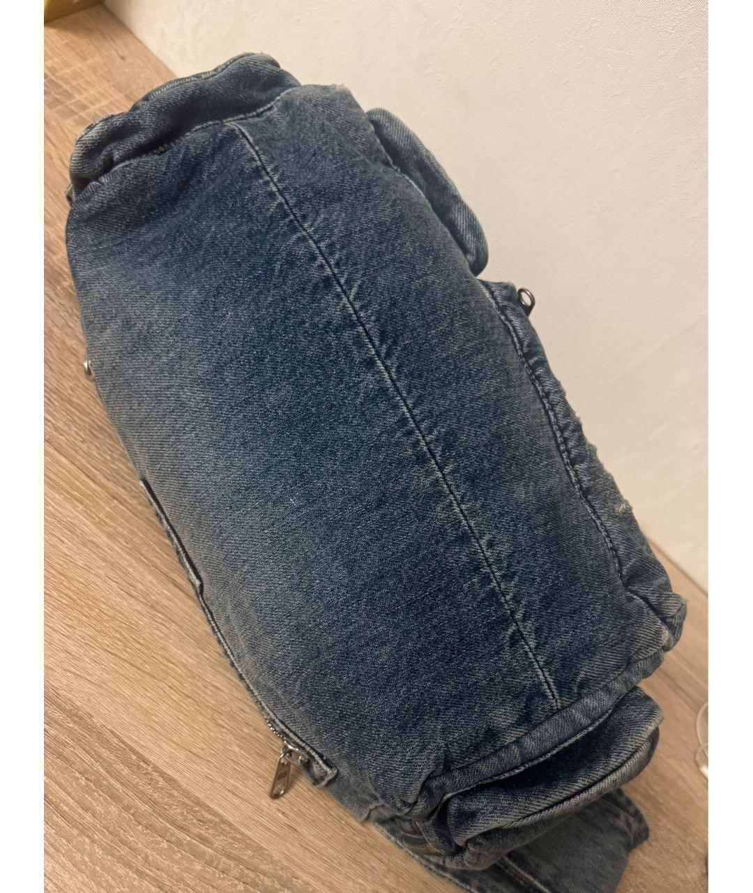 BALENCIAGA Синяя деним сумка через плечо, фото 8