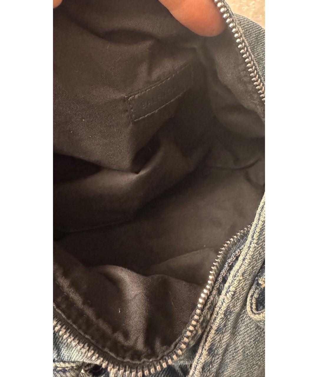 BALENCIAGA Синяя деним сумка через плечо, фото 6