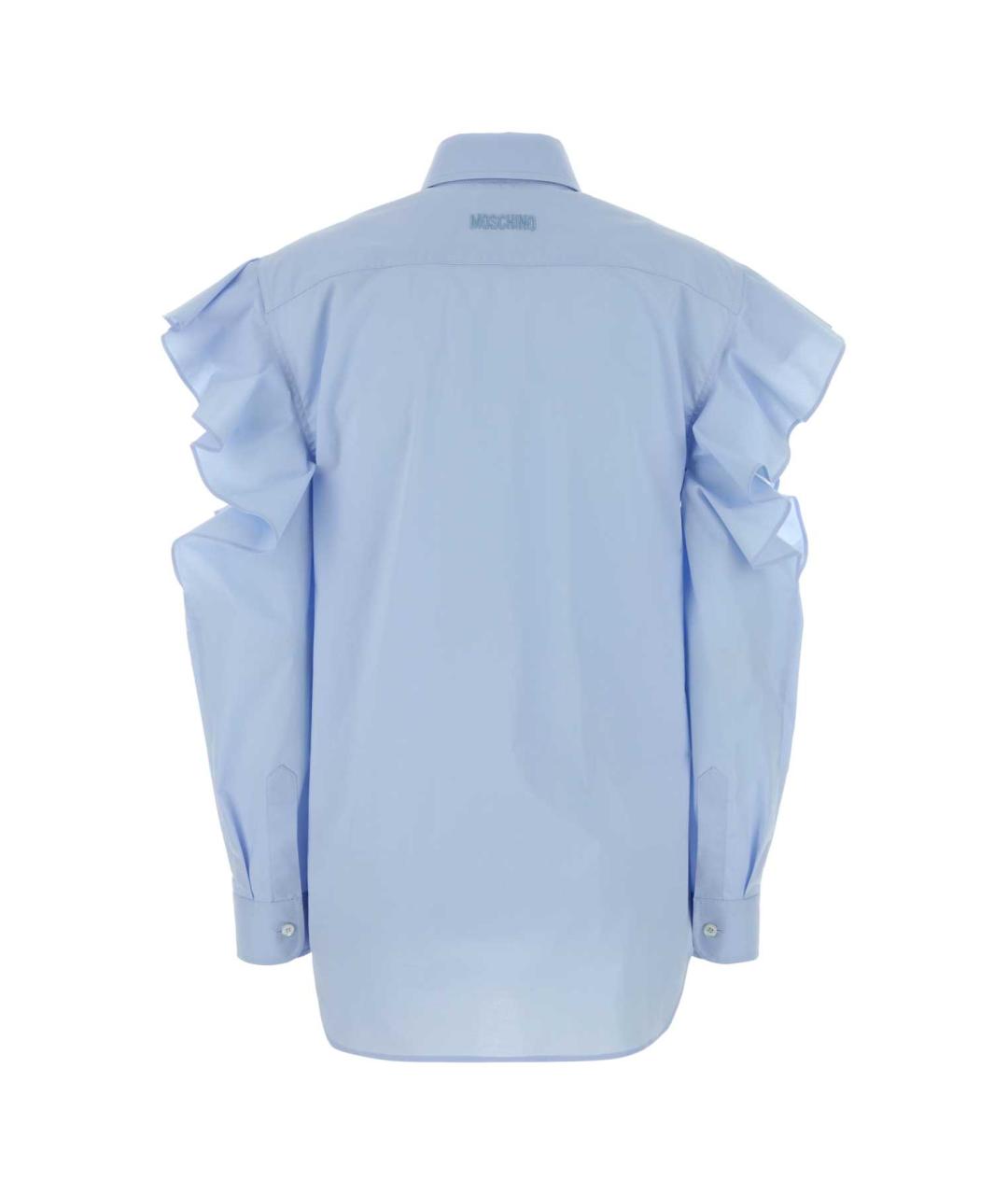 MOSCHINO Голубая хлопковая рубашка, фото 2
