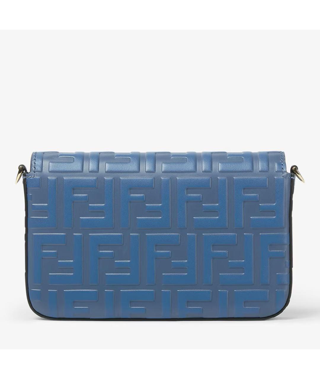FENDI Синяя кожаная сумка через плечо, фото 4