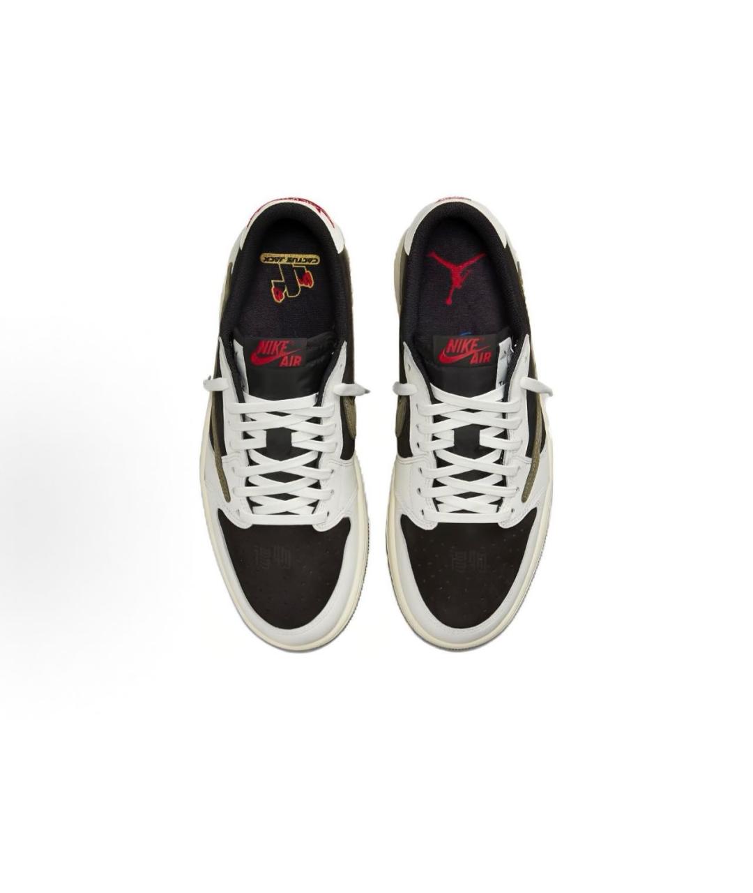 JORDAN Хаки нубуковые низкие кроссовки / кеды, фото 2