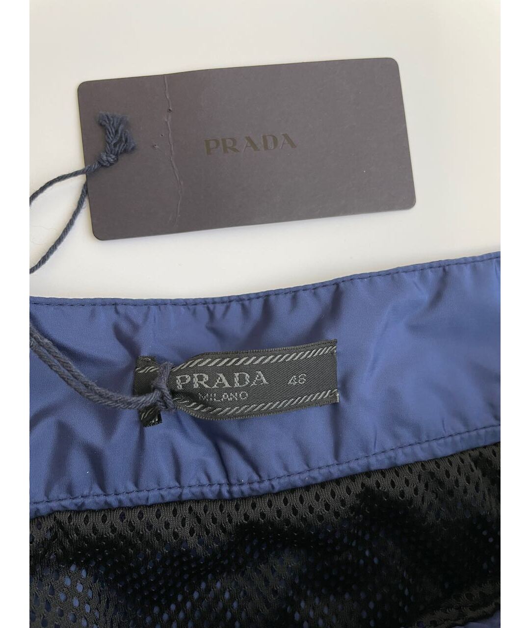 PRADA Синие полиамидовые шорты, фото 6