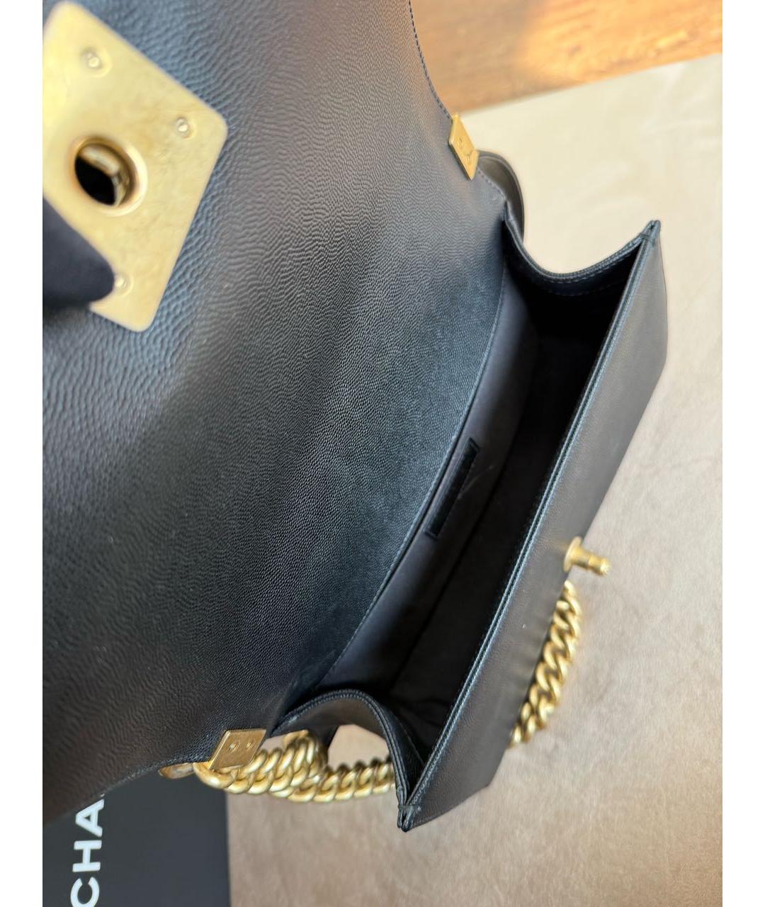 CHANEL Черная кожаная сумка через плечо, фото 4