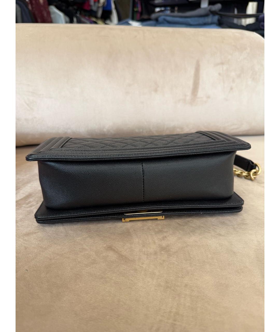 CHANEL Черная кожаная сумка через плечо, фото 6