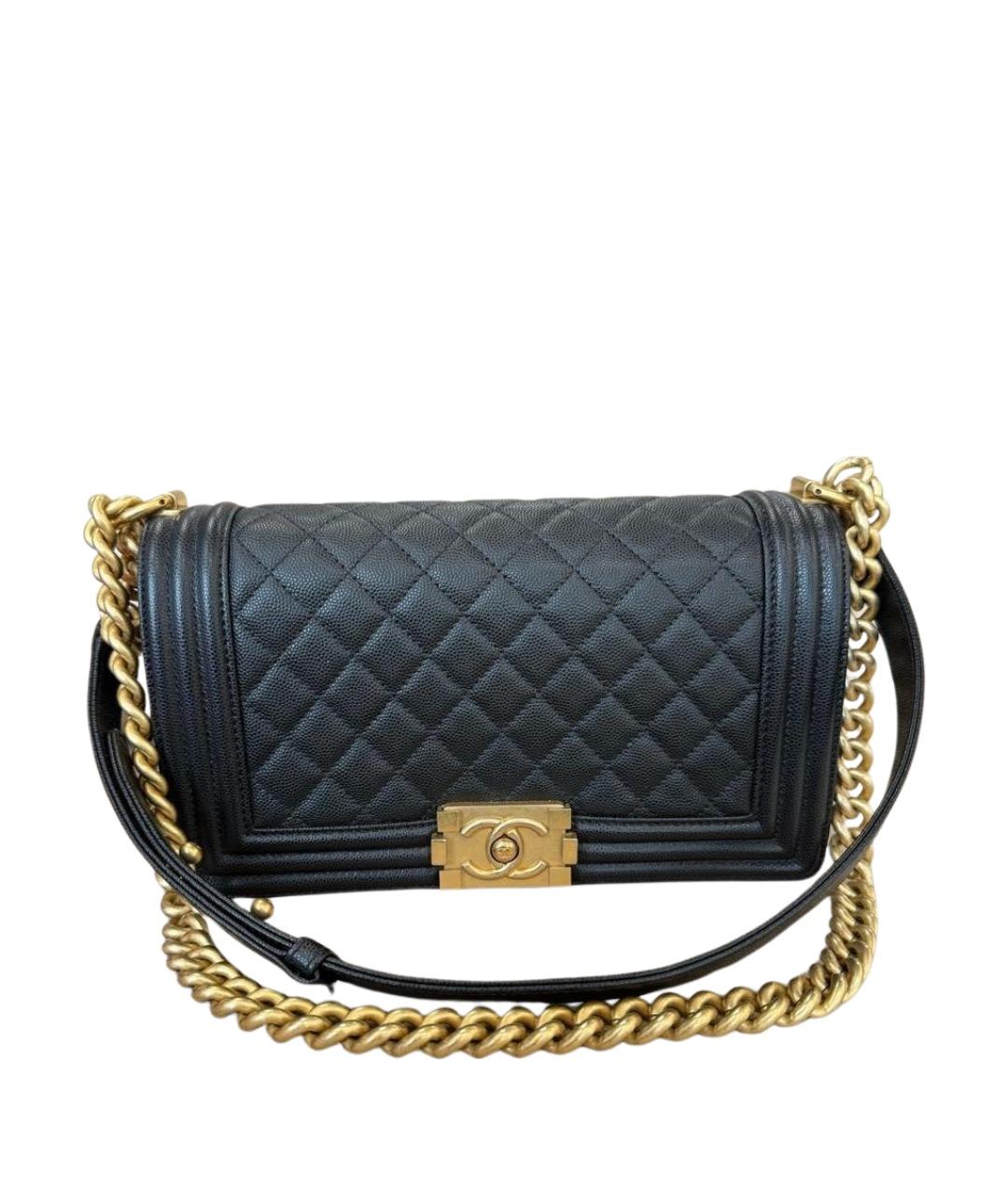 CHANEL Черная кожаная сумка через плечо, фото 1