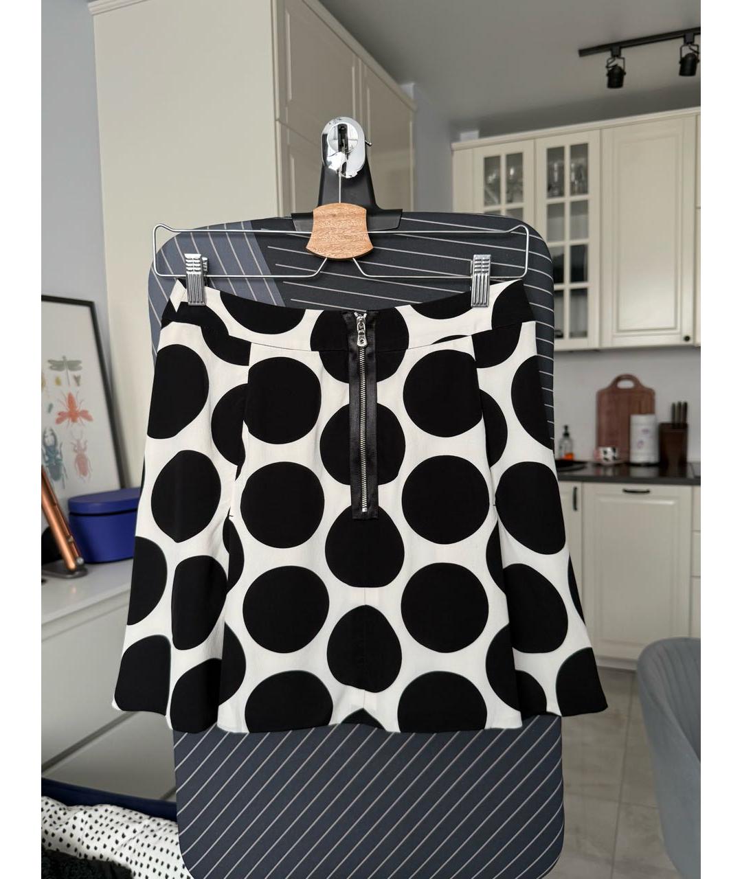 DOLCE&GABBANA Черная шелковая юбка мини, фото 2