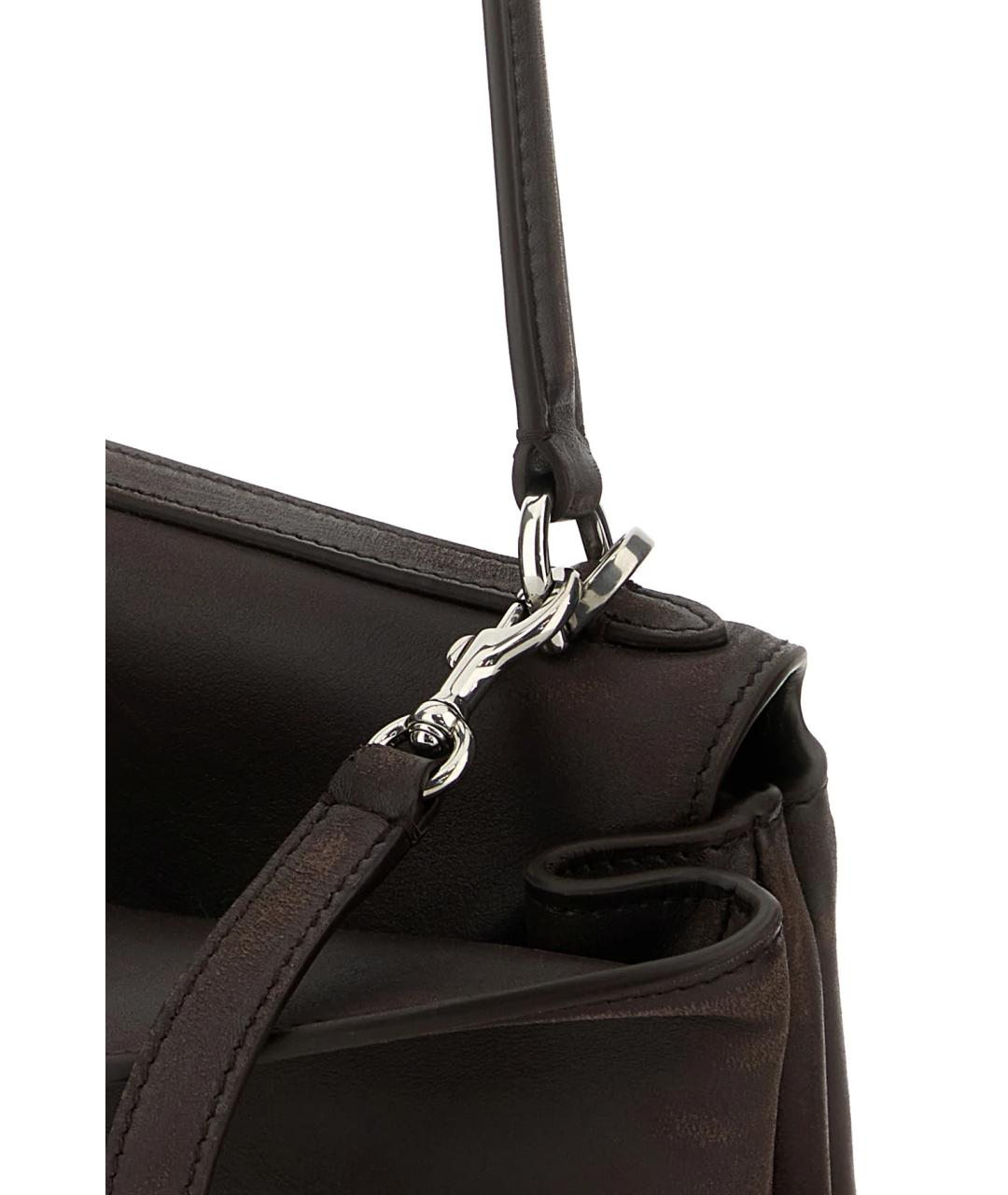 BALENCIAGA Коричневая кожаная сумка через плечо, фото 4