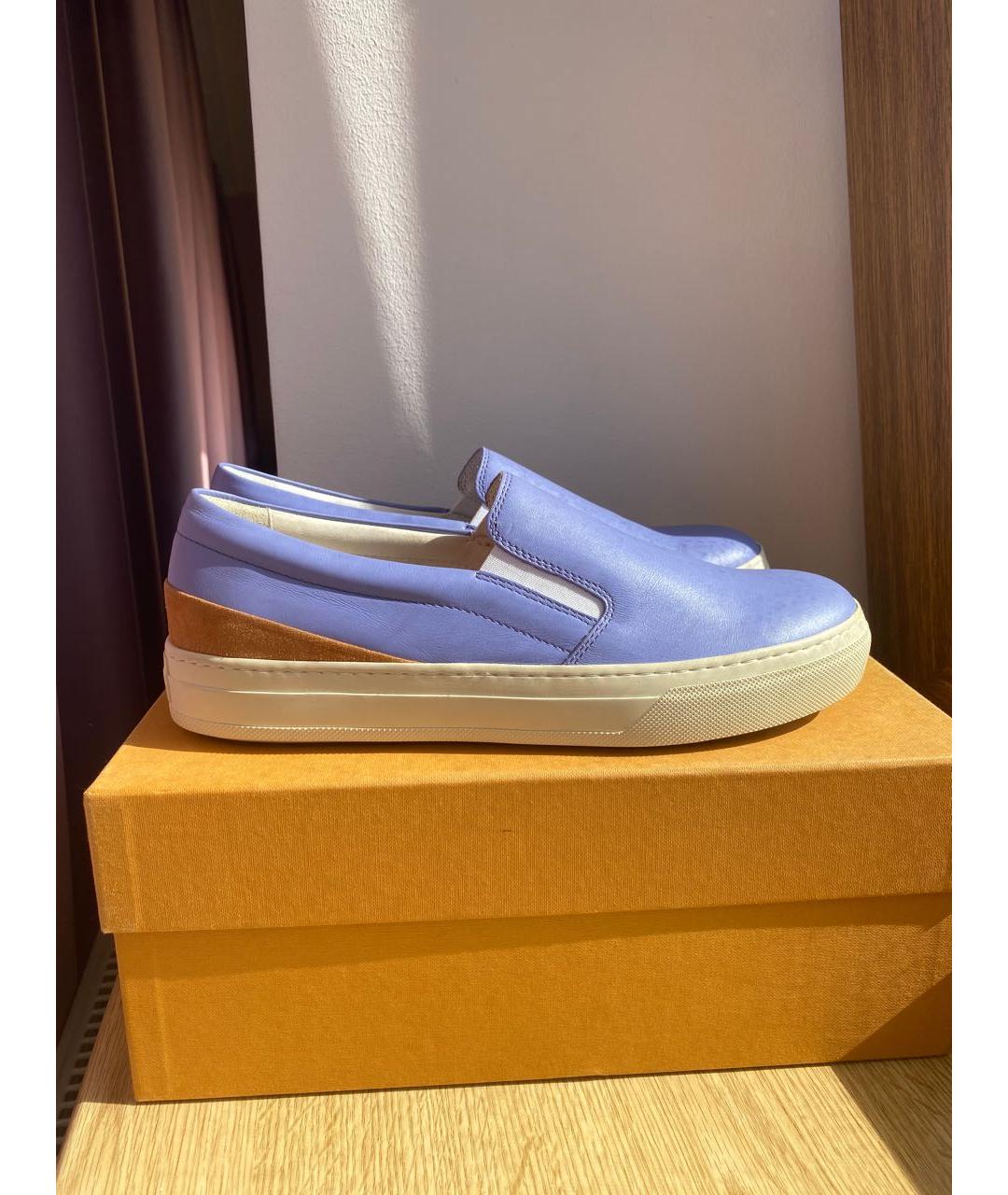 TOD'S Голубые кожаные лоферы, фото 6