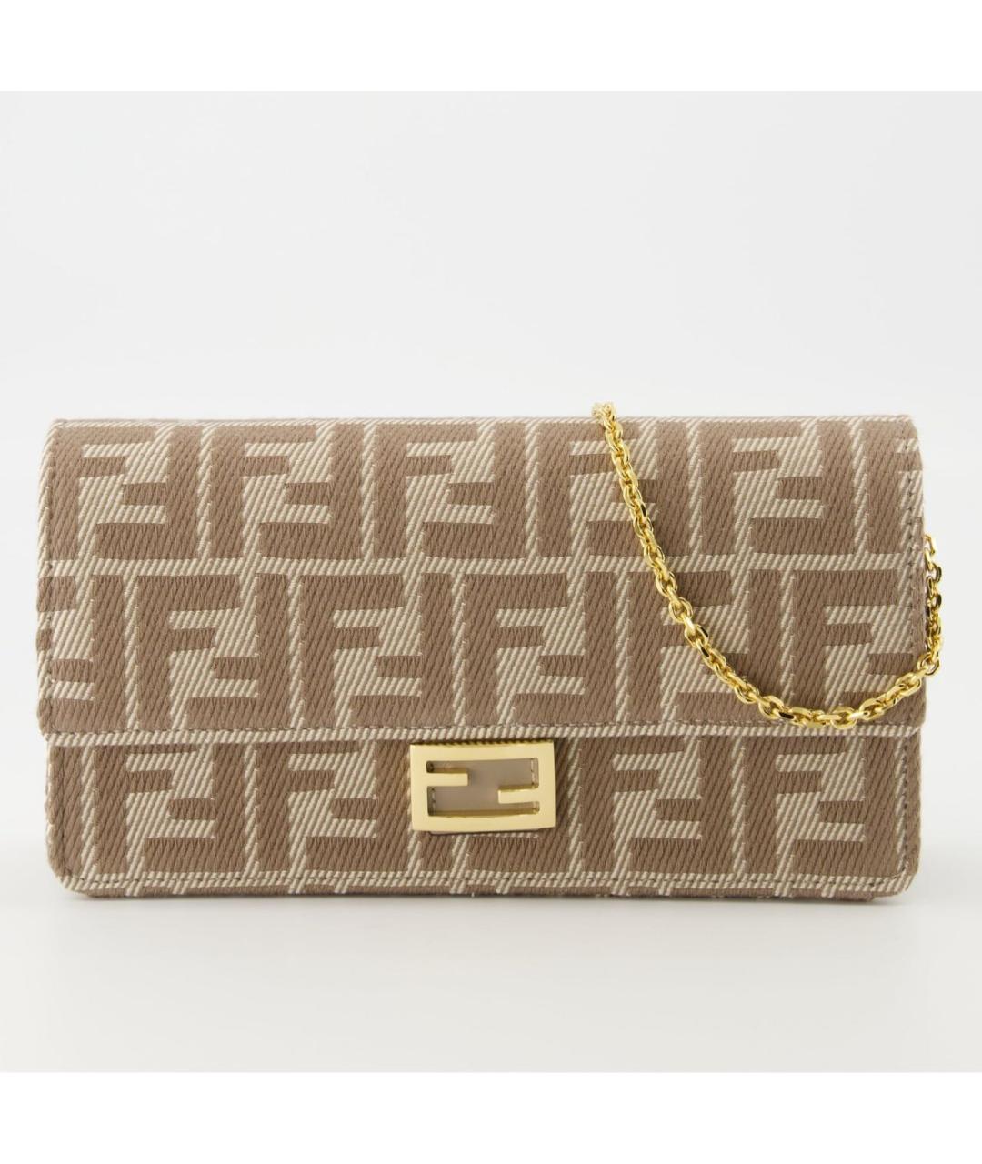 FENDI Бежевая сумка через плечо, фото 3