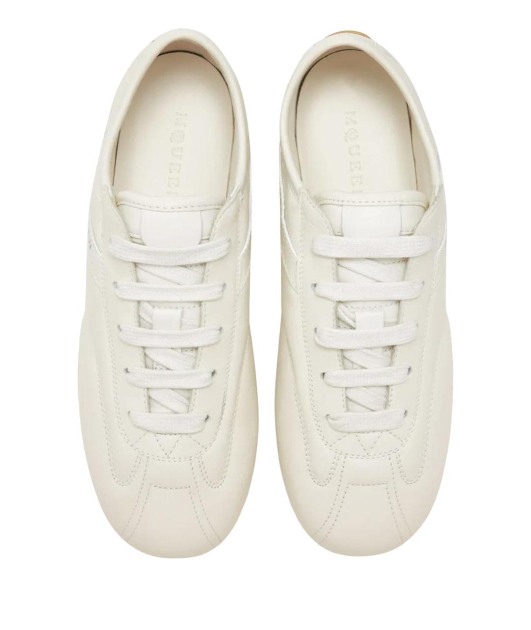 ALEXANDER MCQUEEN Белые кожаные кеды, фото 4