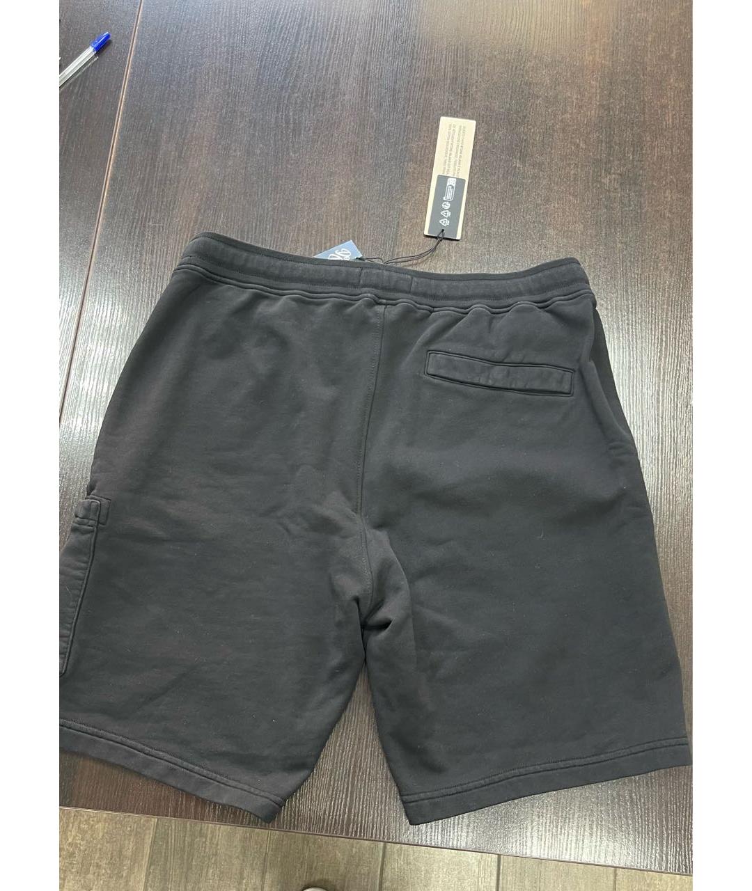 STONE ISLAND Черные хлопковые шорты, фото 6