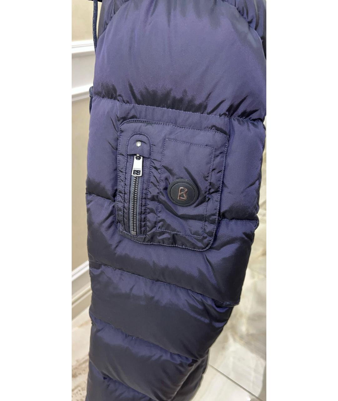 BOGNER Темно-синий полиамидовый пуховик, фото 6