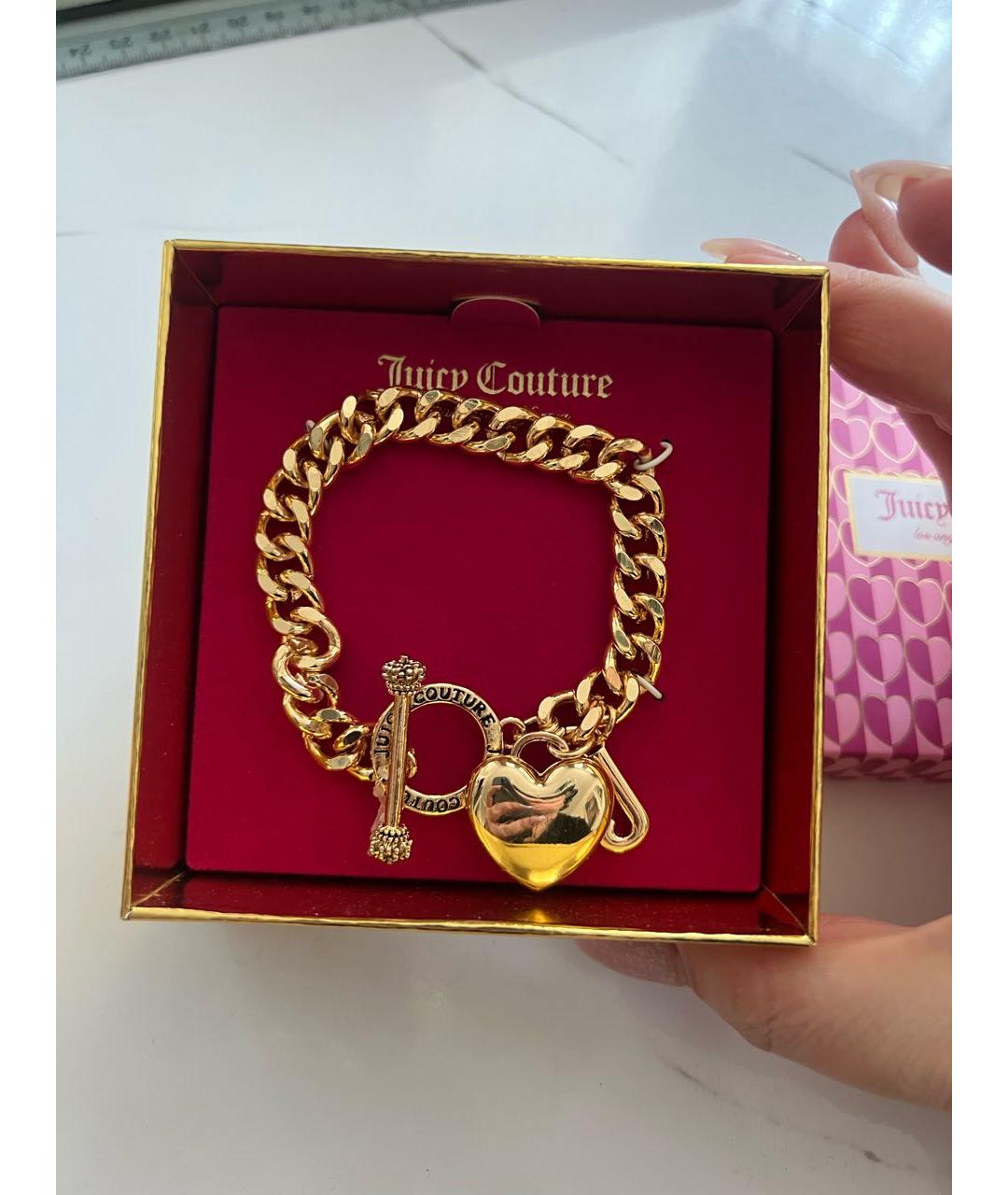 JUICY COUTURE Золотой металлический браслет, фото 4